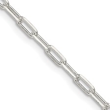 Sterling Silver 2.75mm 24 Inch Paperclip Chain