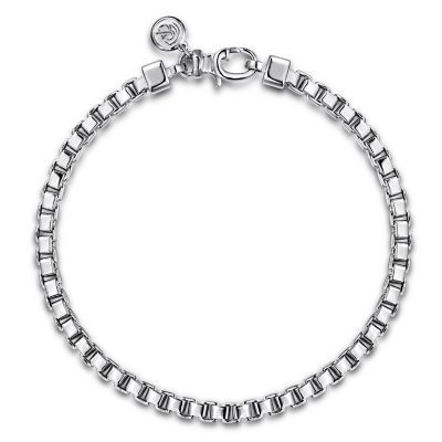 Gabriel & Co Stelring Silver 4.0 Mm Box Link Bracelet 8 Inch