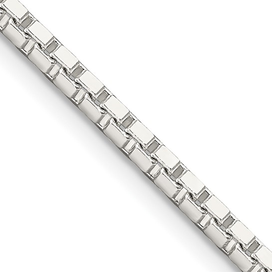 Sterling Silver 2.5mm Box Chain 24