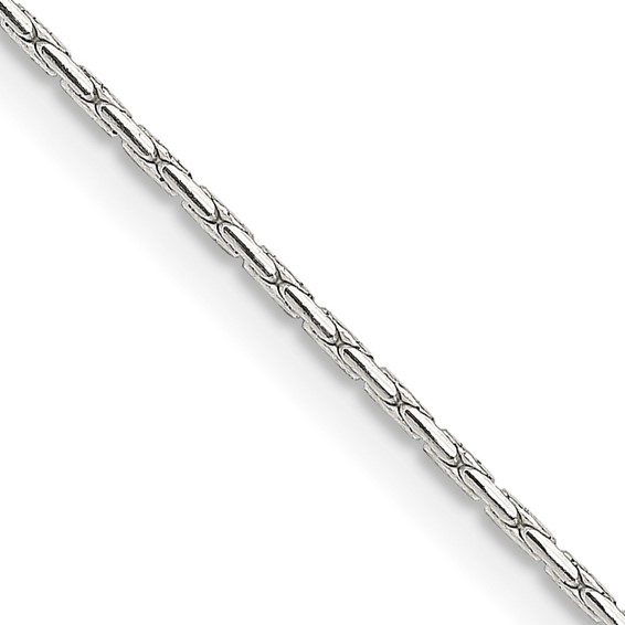 Sterling Silver 1mm Oval Box Chain 22