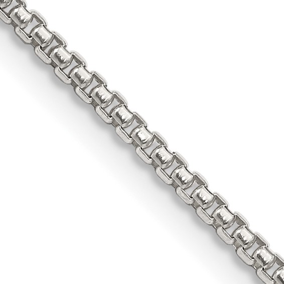 Sterling Silver 1.75mm Round Box Chain 22