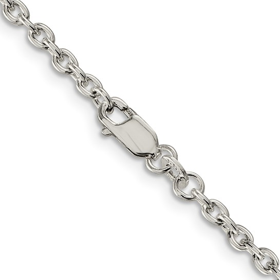 Sterling Silver 2.75mm Cable Chain 18