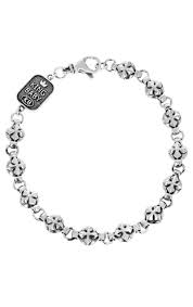 King Baby Sterling Silver Cross Bracelet Bracelet Length: 8.75