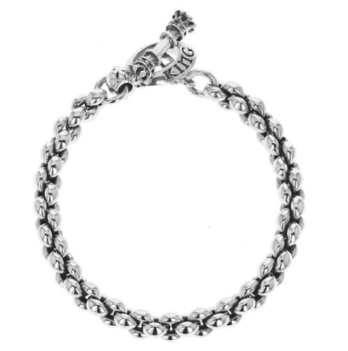 King Baby Sterling Silver Small Infinity Link Bracelet 8.75