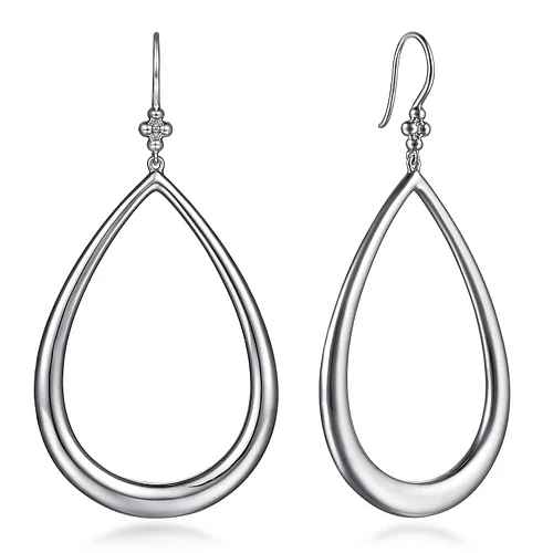 Gabriel & Co 925 Sterling Sliver Fish Wire Teardrop Earrings