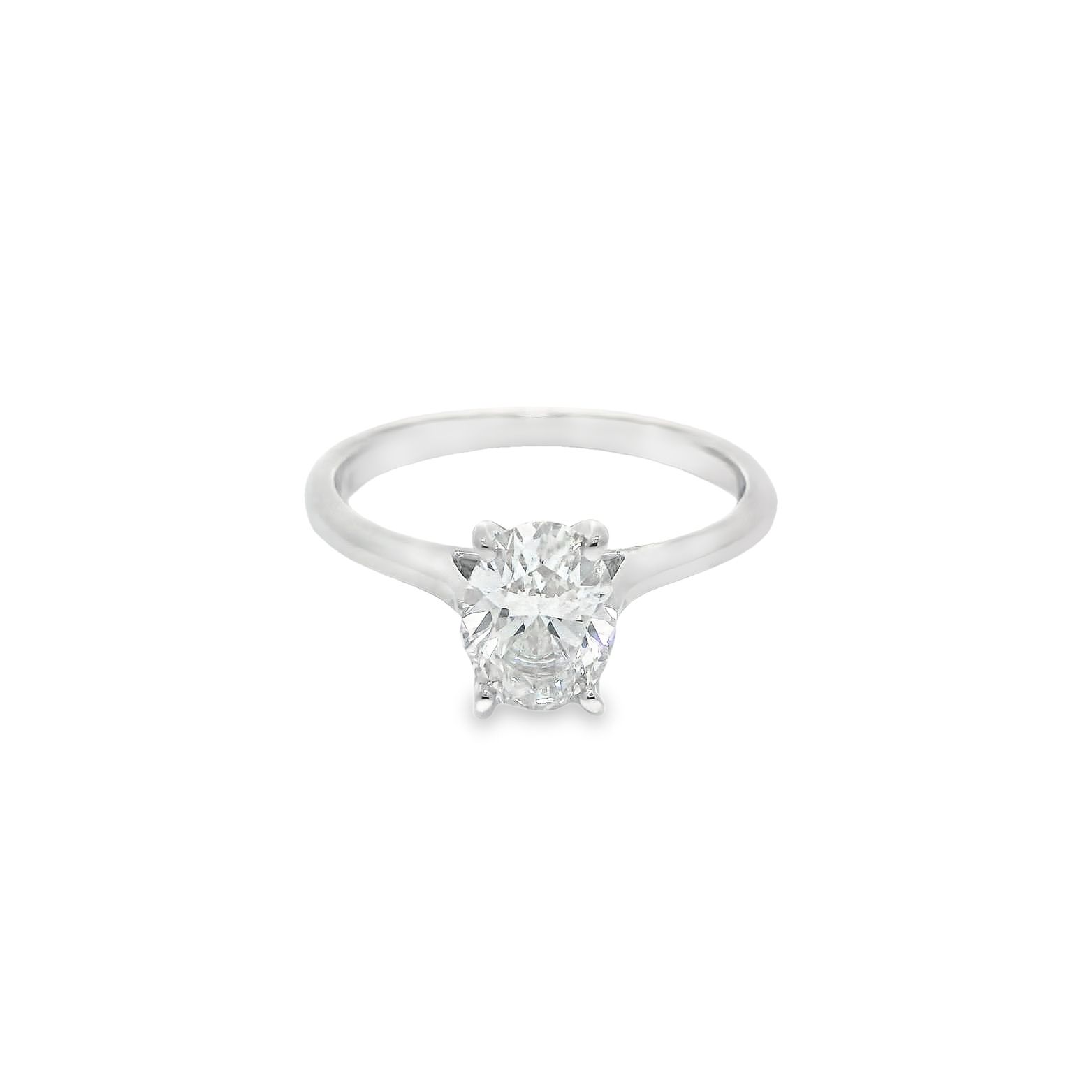 Lab Grown - 14Kw 1.03Ct E Vs1 Oval Solitaire  Igi Cert Lg597374221