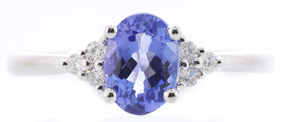 10KY TANZANITE RING- TZ 1.02 / RD .10