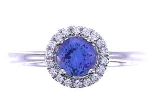 10KW TANZANITE RING - TZ .89 / RD .11