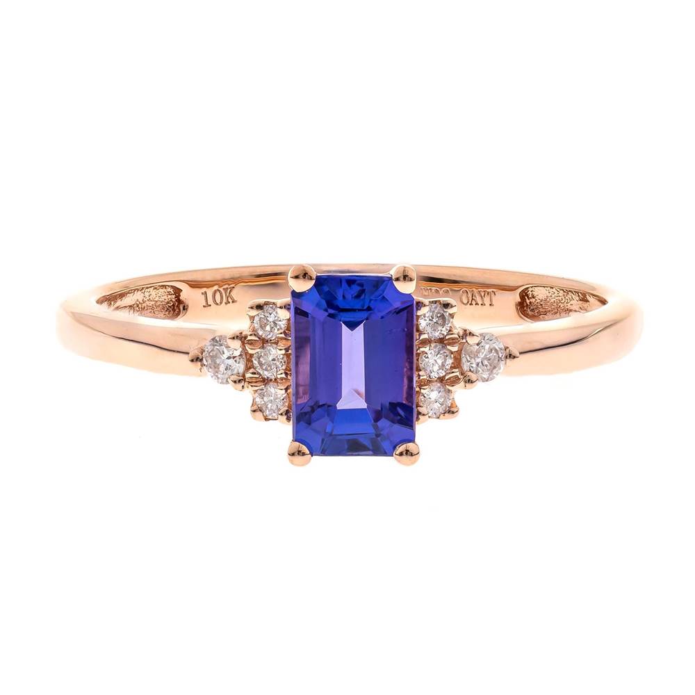 10K ROSE GOLD TANZANITE- TZ .62 / RD .07