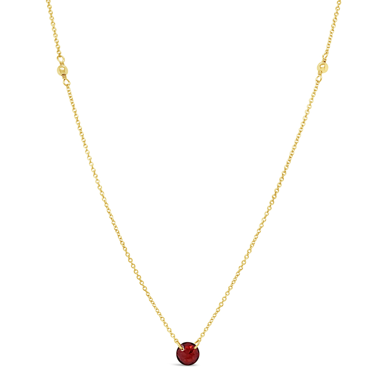 GF Necklace with Garnet Briolette