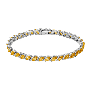 Ss Citrine Marquise Bracelet