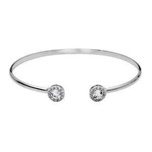 Ss White Topaz Bangle