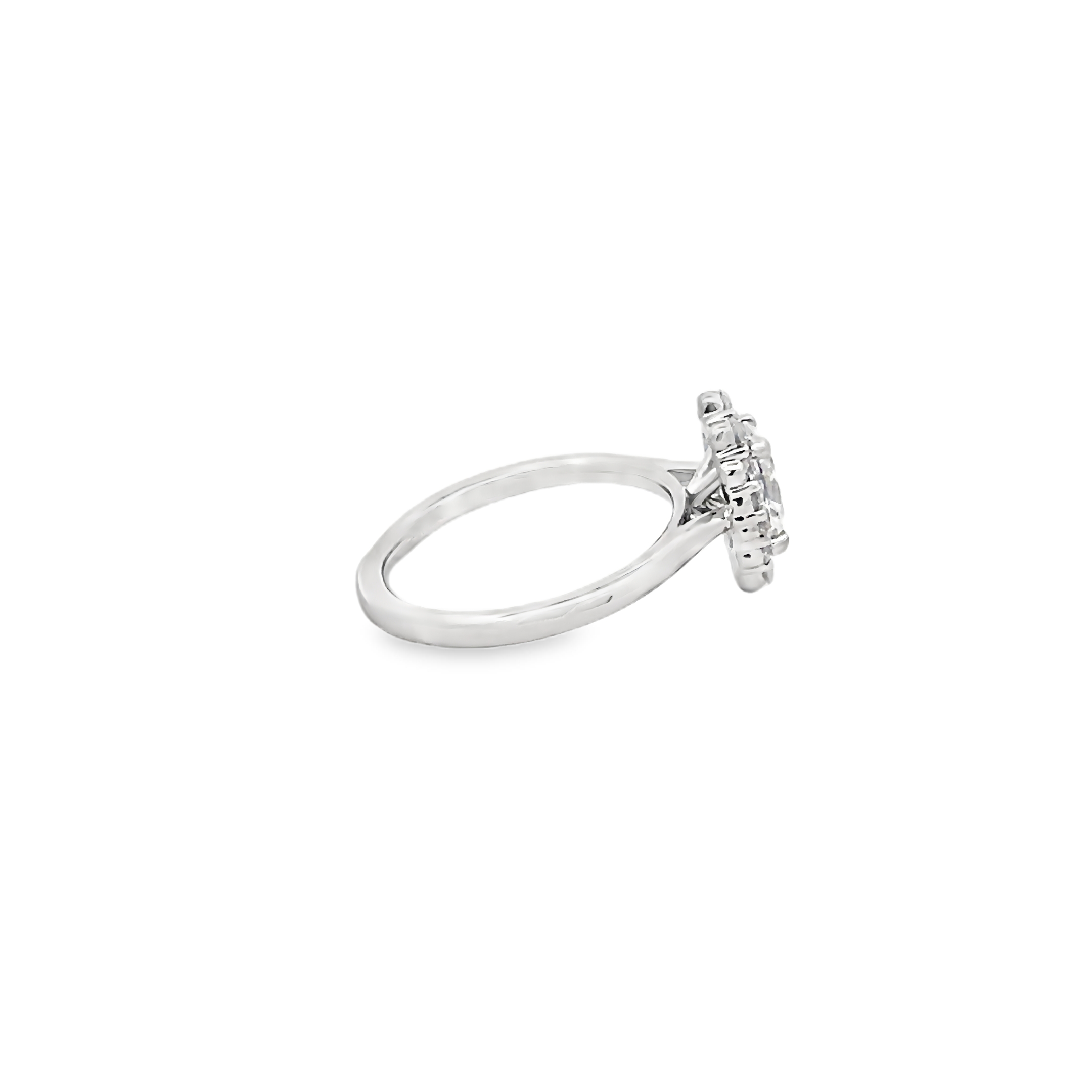 Platinum Halo Engagement Ring