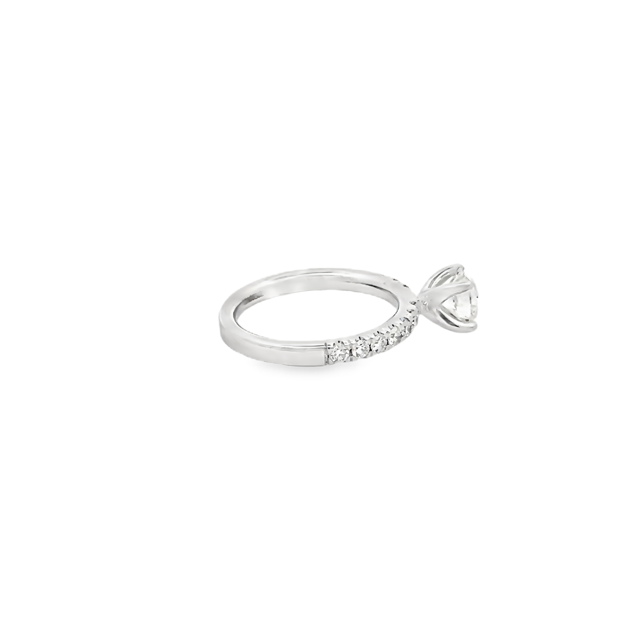 14k White Gold Diamond Engagement Ring