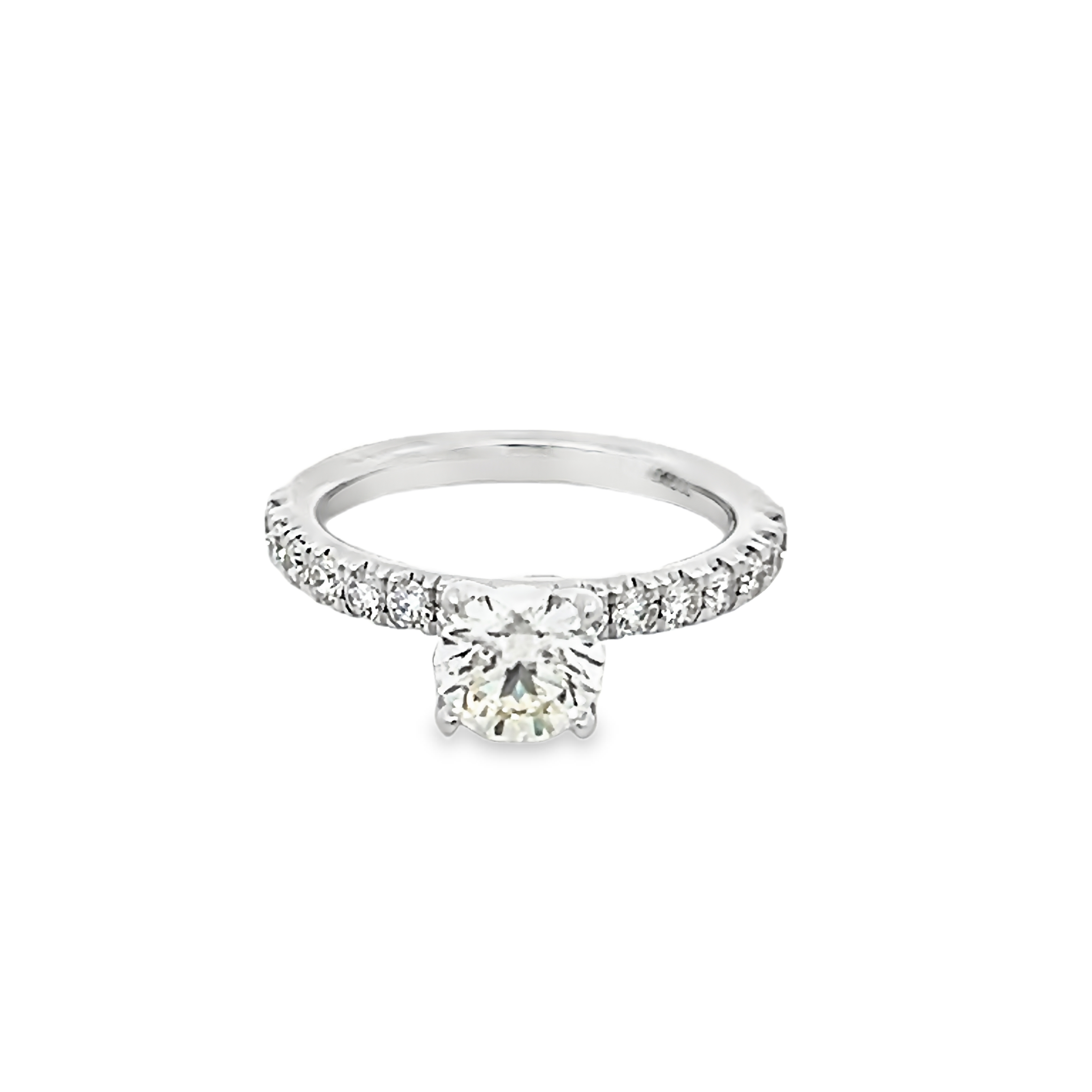 14k White Gold Diamond Engagement Ring