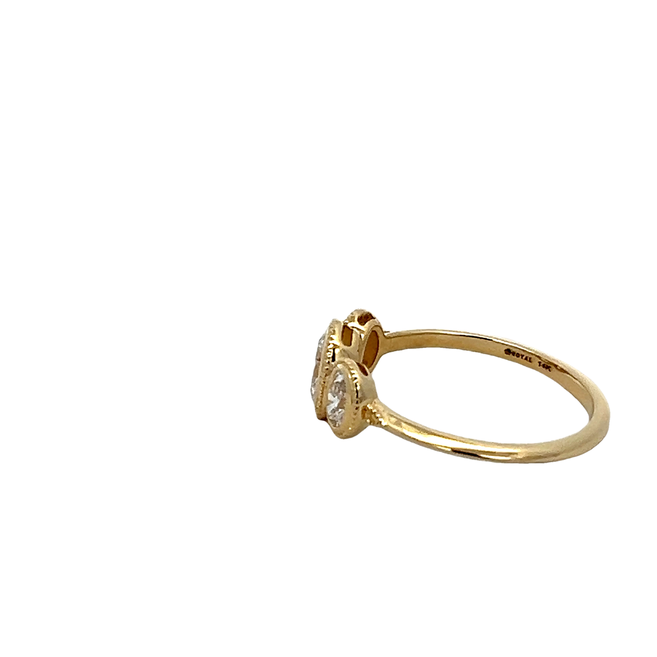 14k Yellow Gold Diamond Engagement Ring