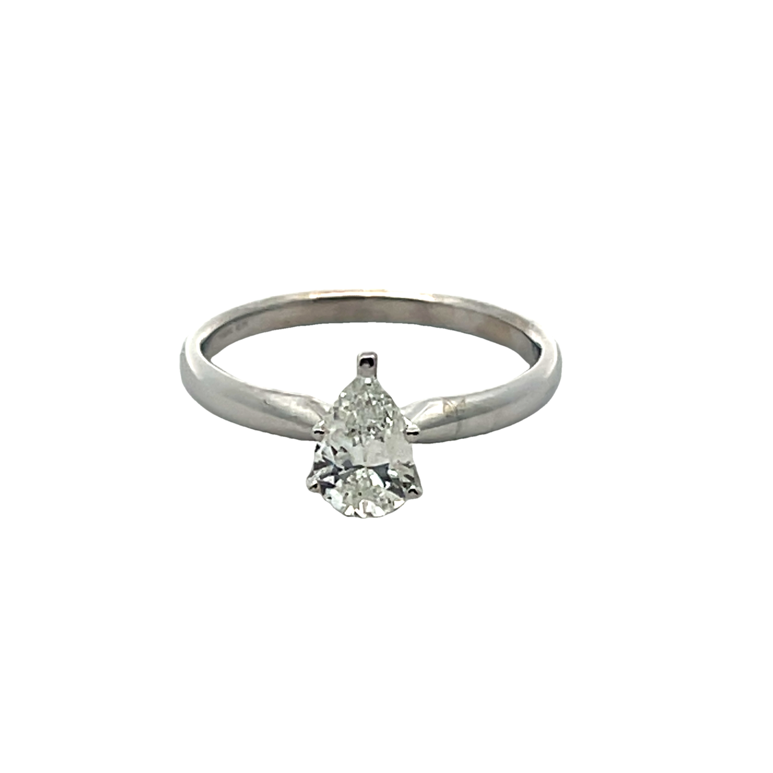 14k White Gold Diamond Engagement Ring