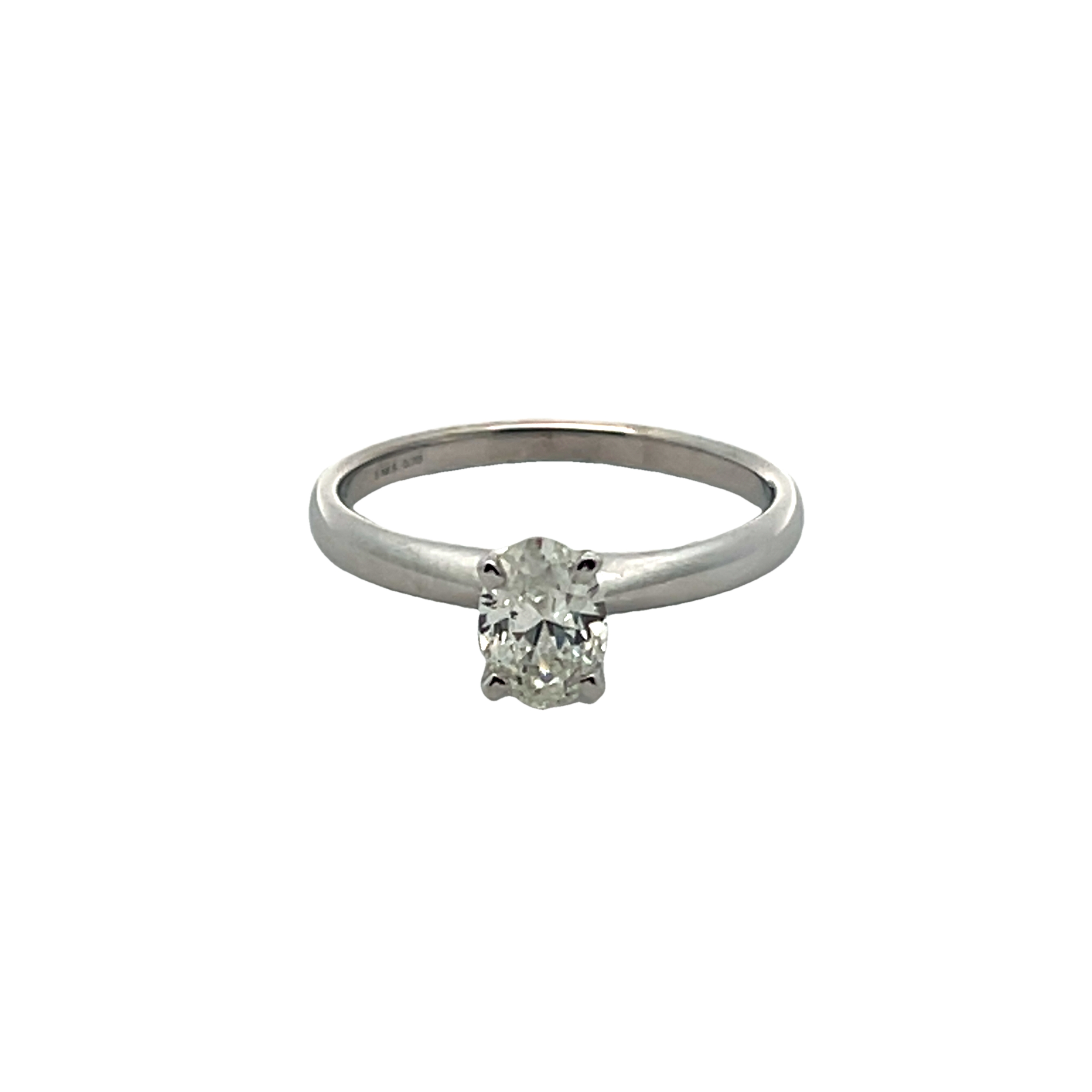 14k White Gold Diamond Engagement Ring