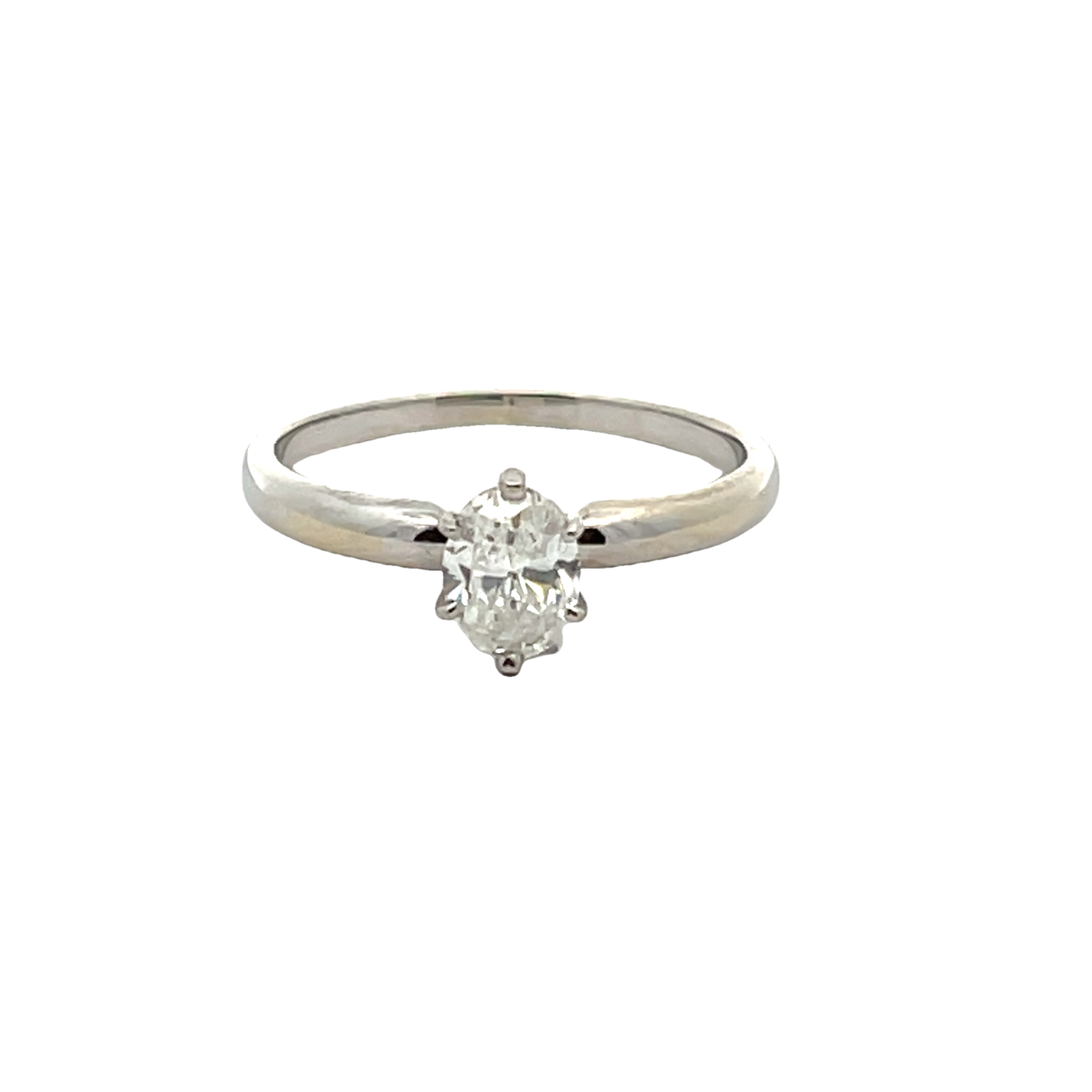 14k White Gold Diamond Soliatire Engagement Ring