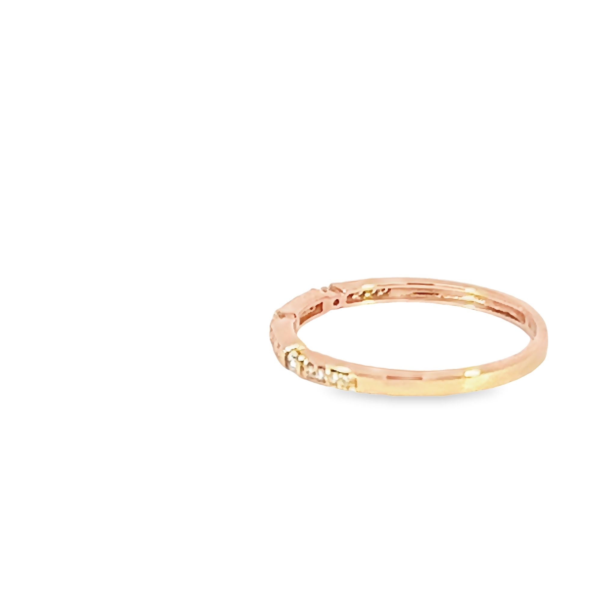 14k Rose Gold Diamond Wedding Band