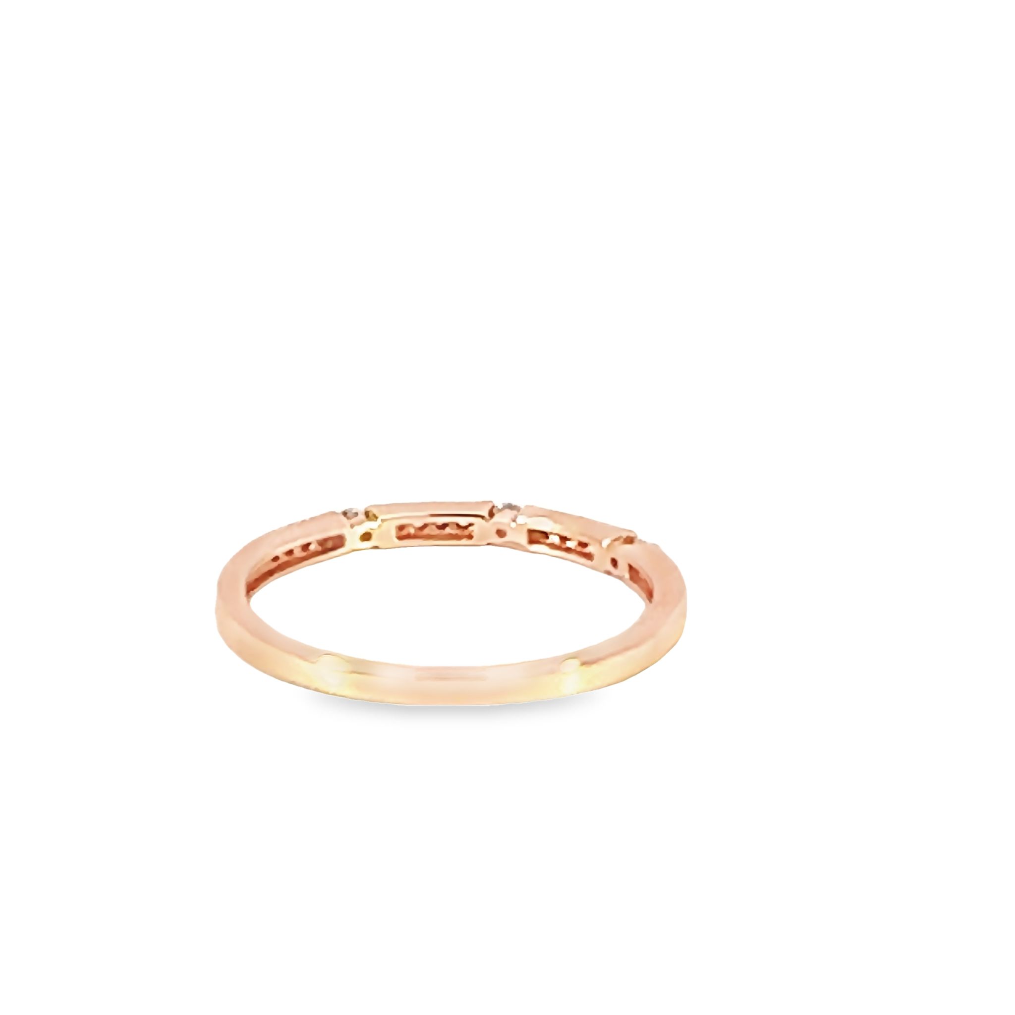 14k Rose Gold Diamond Wedding Band