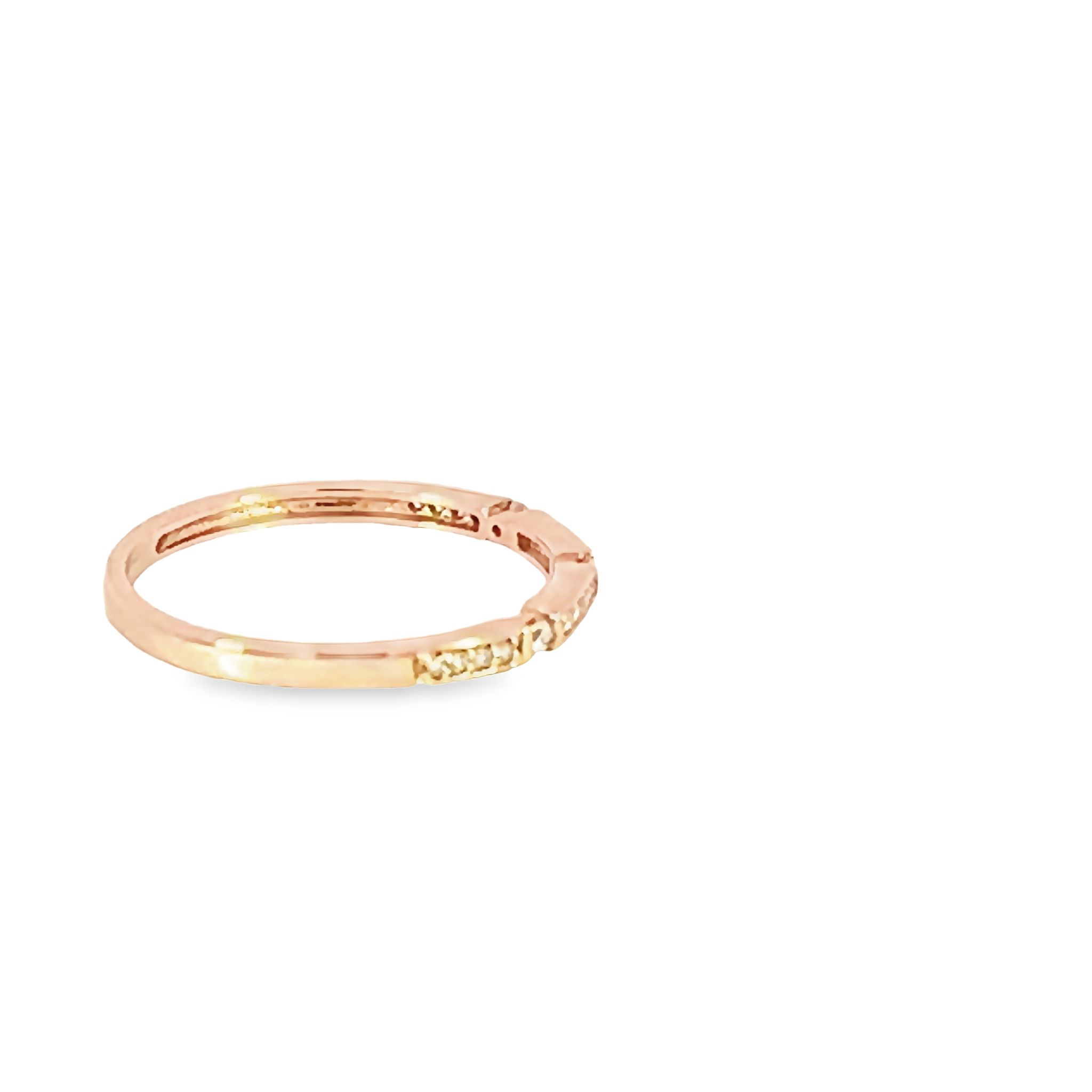 14k Rose Gold Diamond Wedding Band