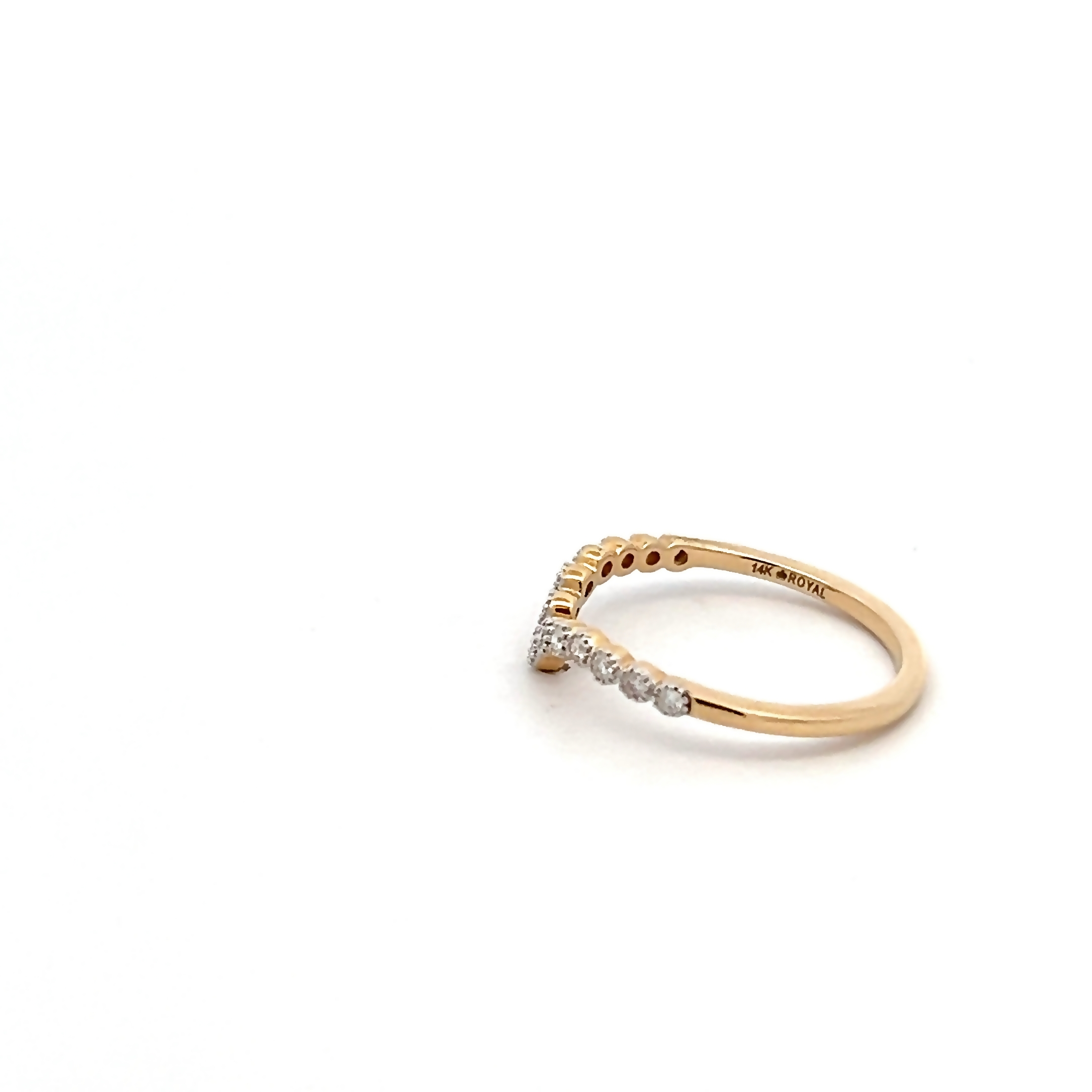 14k Yellow Gold Diamond Band Ring