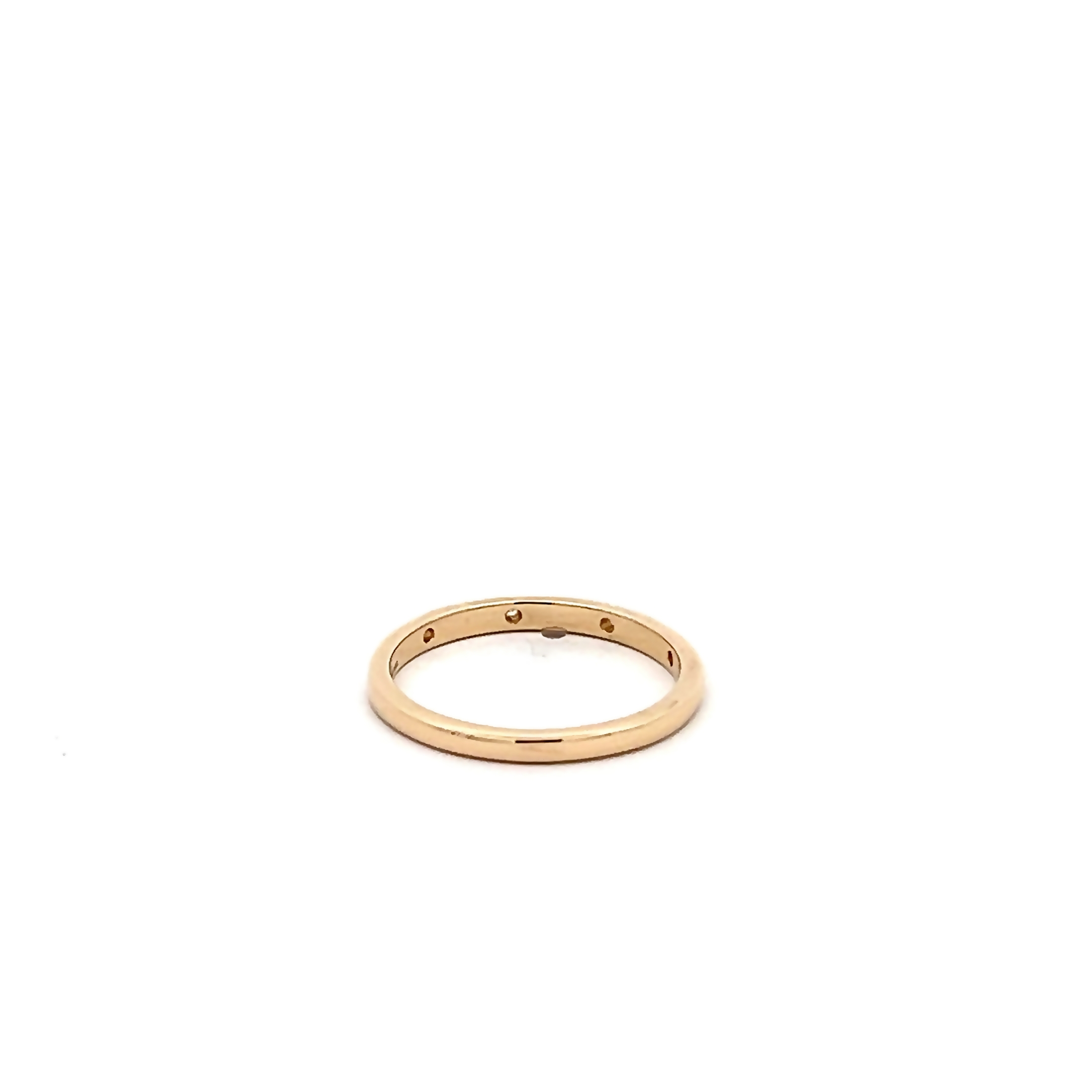 14k Yellow Gold Bezel Set Diamond Band