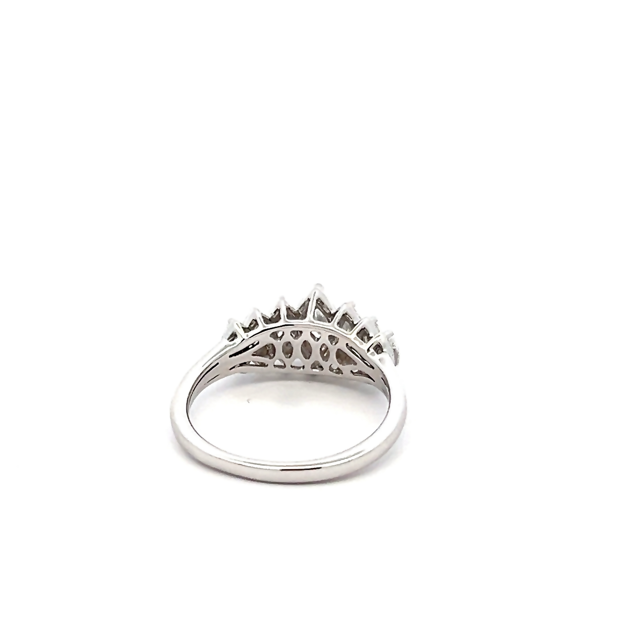 14k White Gold Marquise Diamond Band