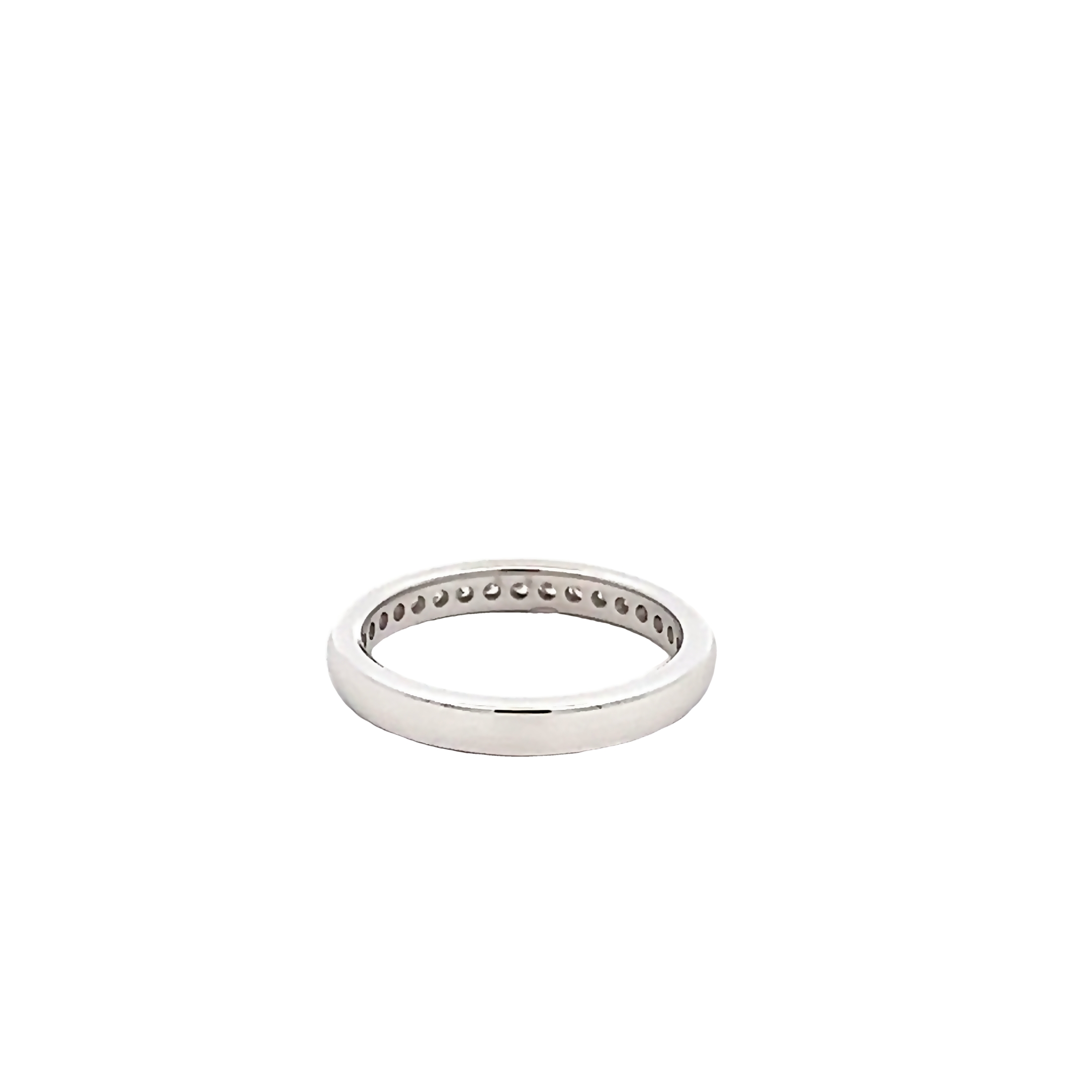 14k White Gold Channel Set Diamond Wedding Band