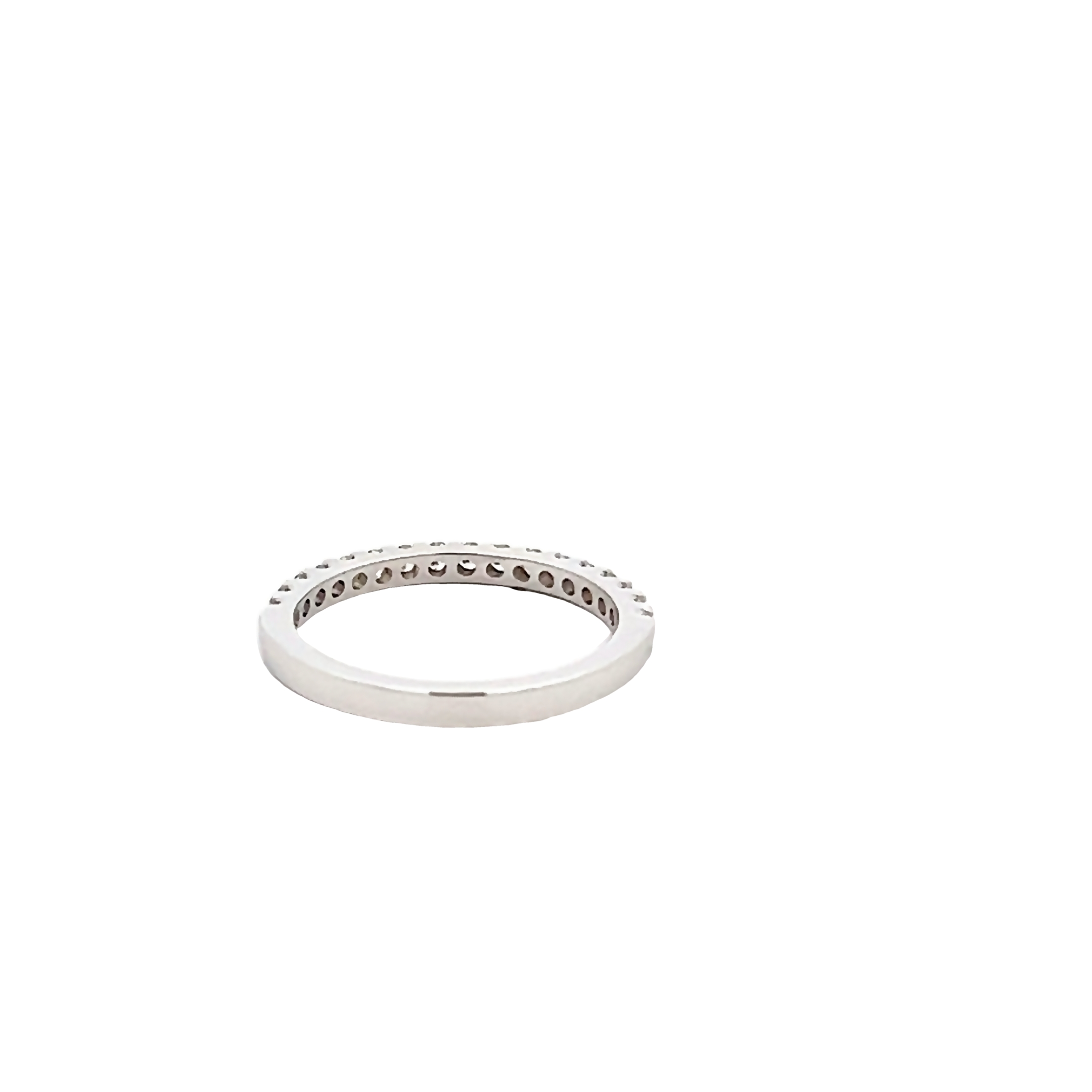 14k White Gold Wedding Band