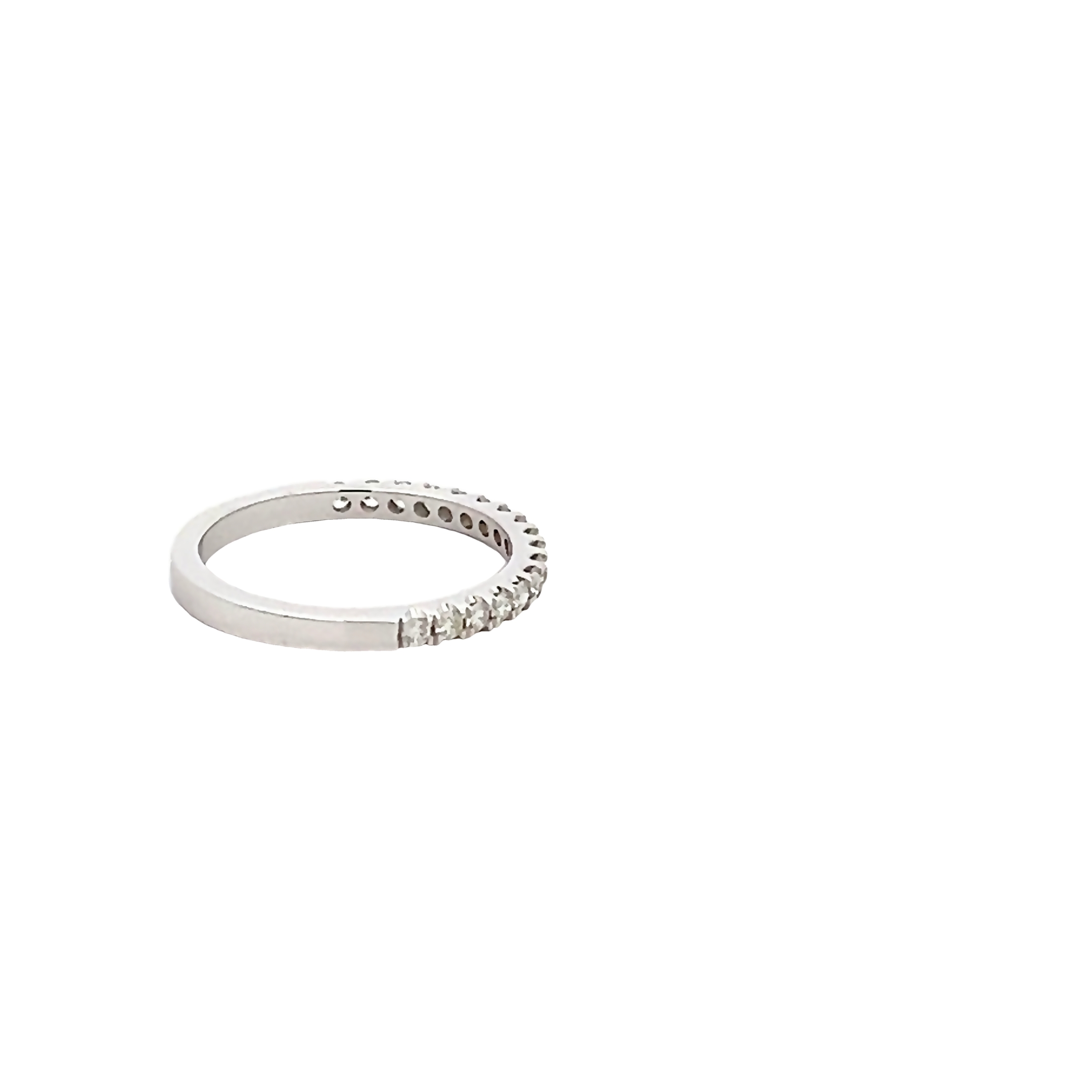 14k White Gold Wedding Band