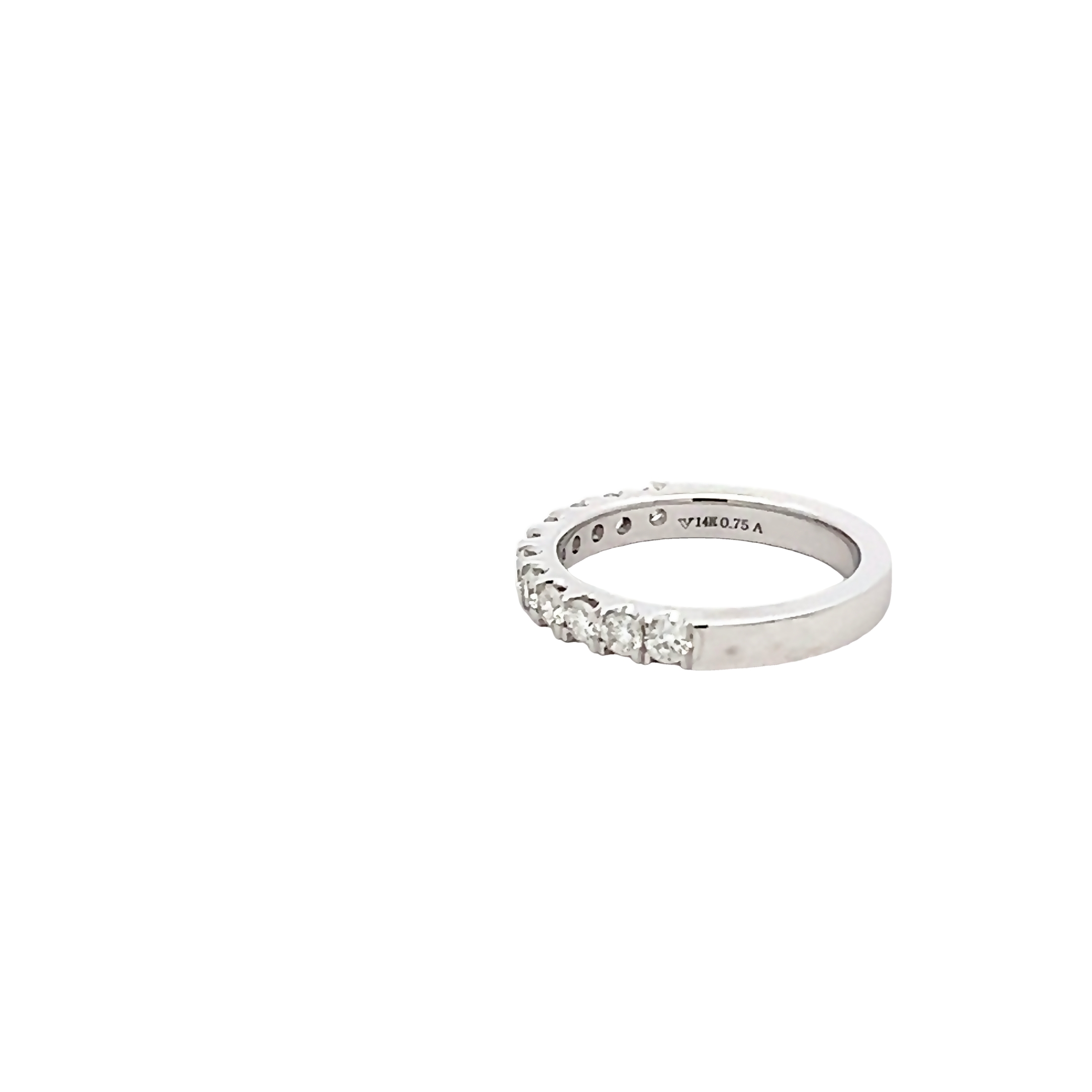 14k White Gold Diamond Wedding Band