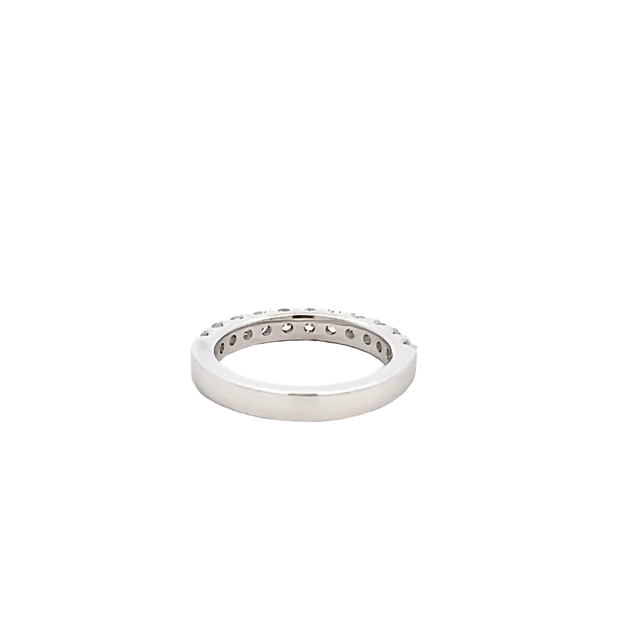 14k White Gold Diamond Wedding Band