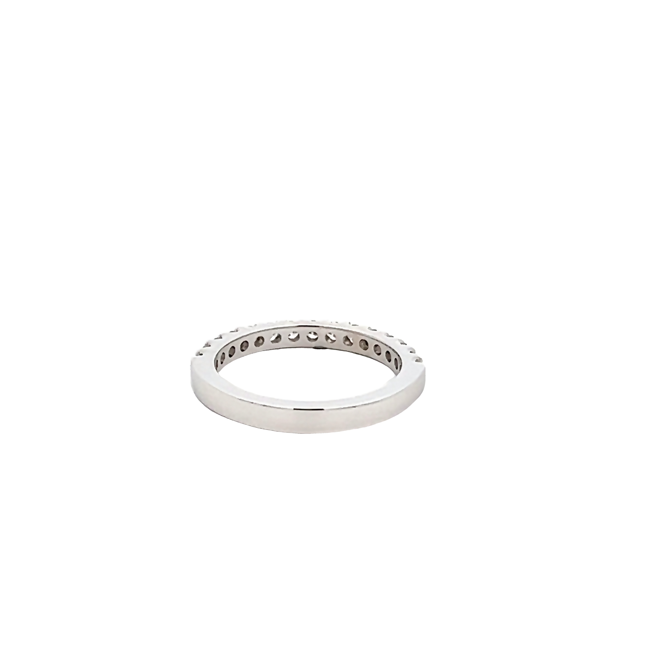 14k White Gold Diamond Wedding Band