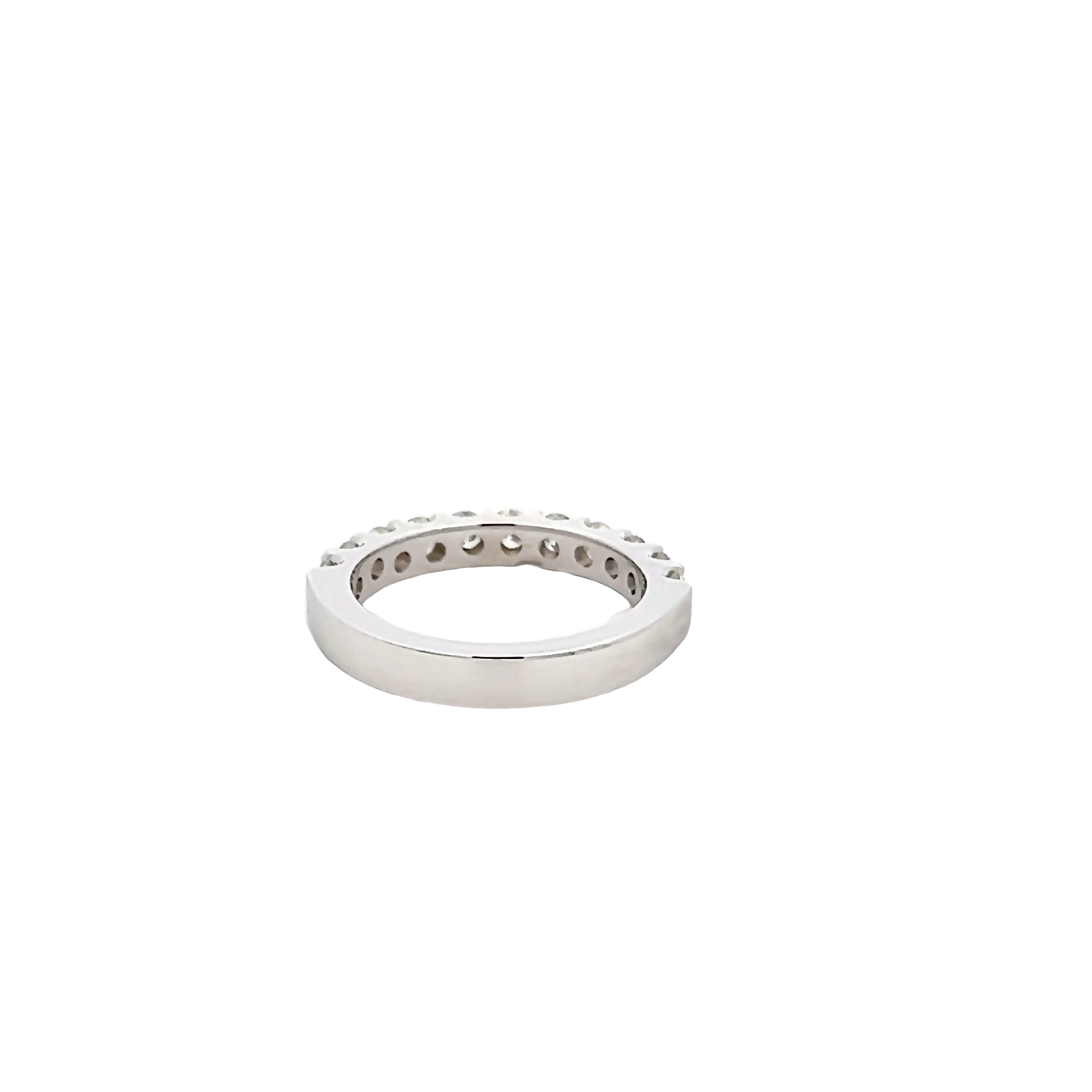 14k White Gold Diamond Wedding Band