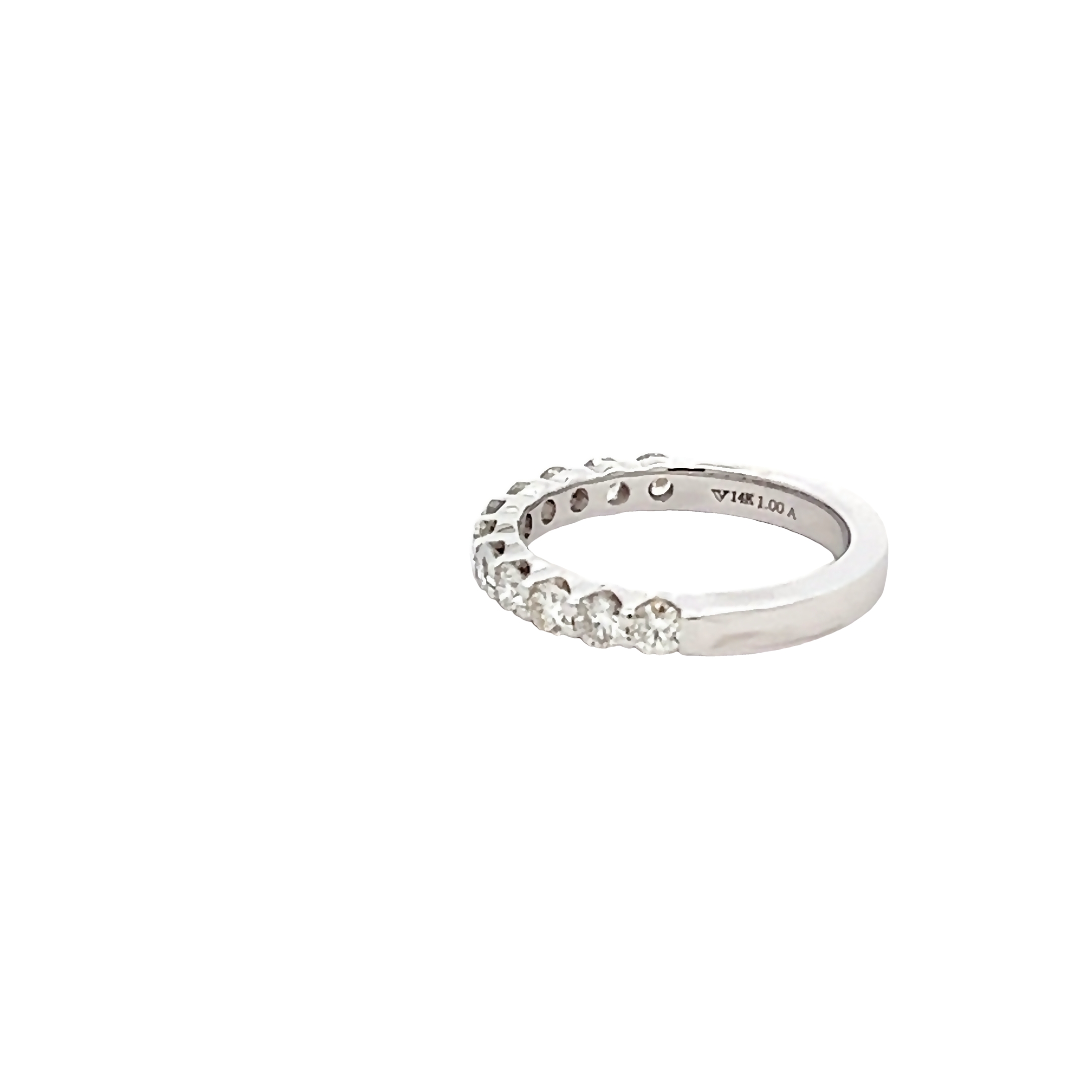 14k White Gold Diamond Wedding Band