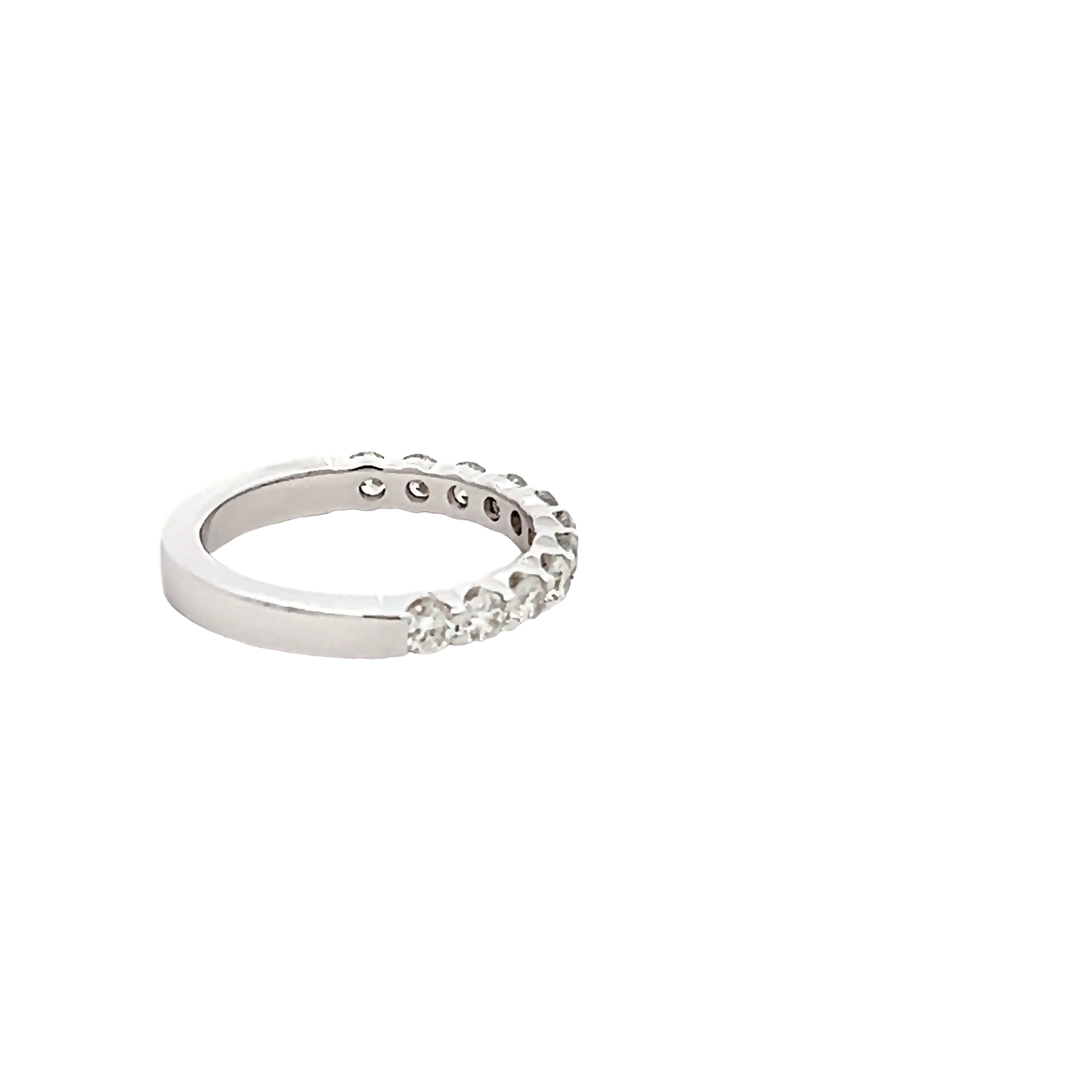 14k White Gold Diamond Wedding Band