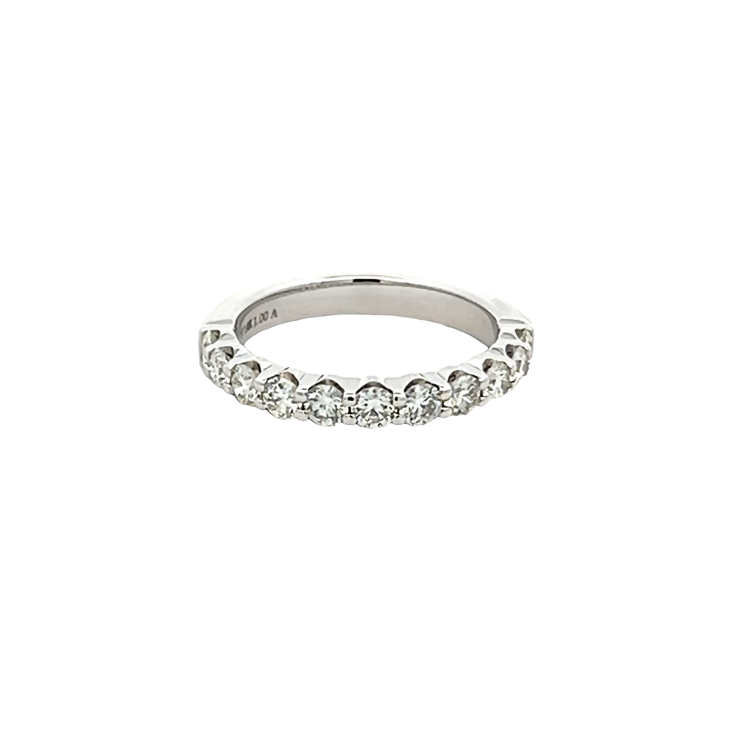 14k White Gold Diamond Wedding Band