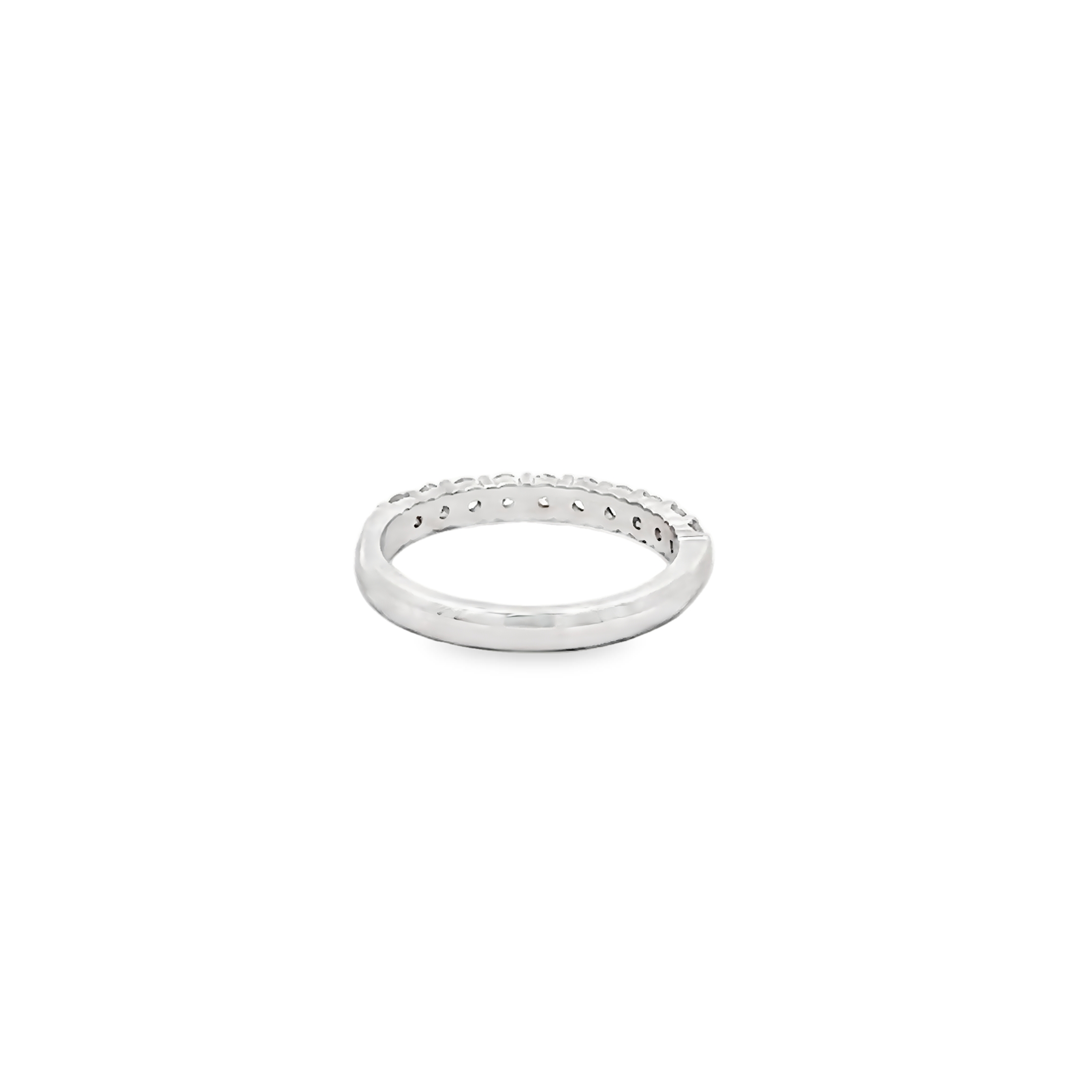 14k White Gold Diamond Wedding Band