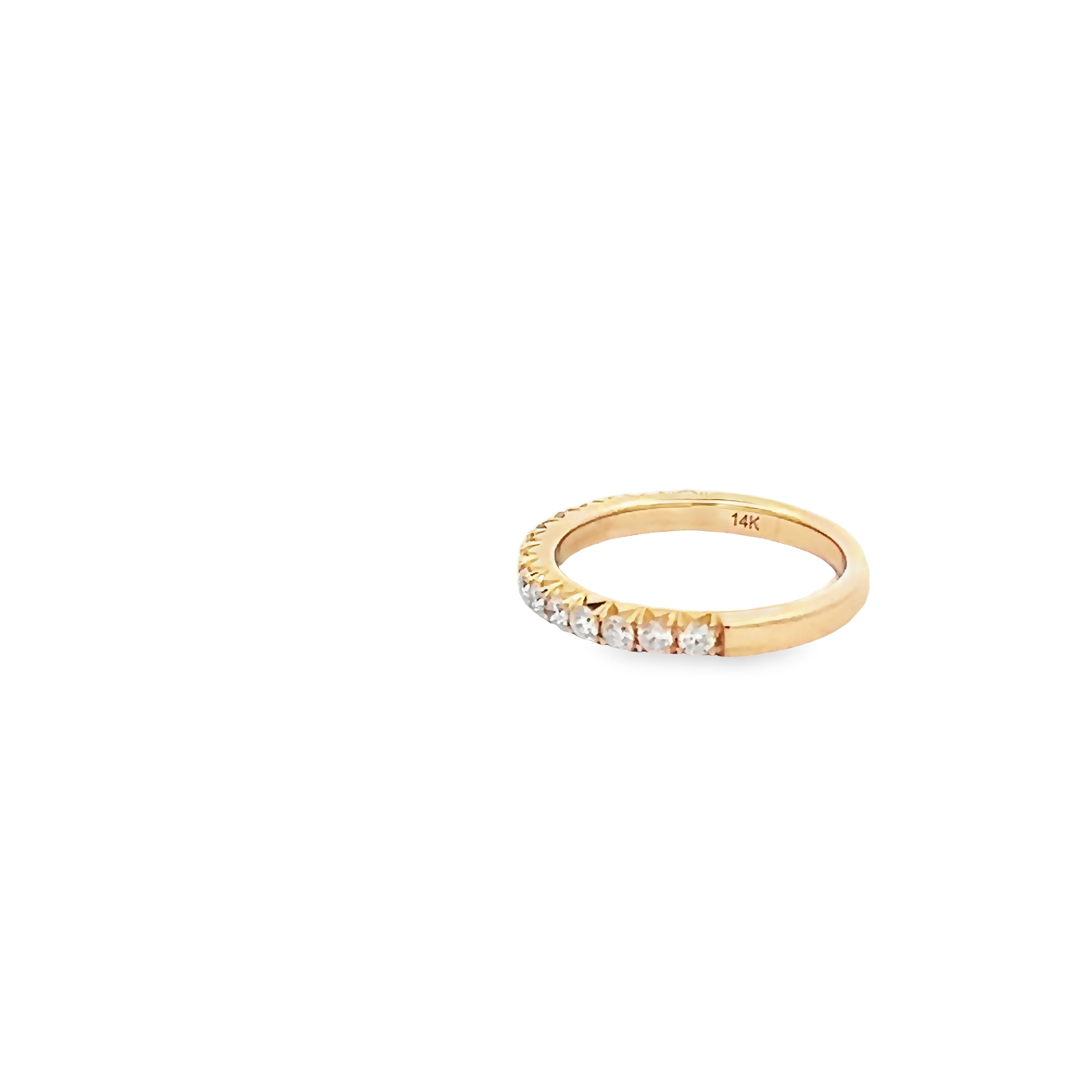 14k Yellow Gold Diamond Wedding Band