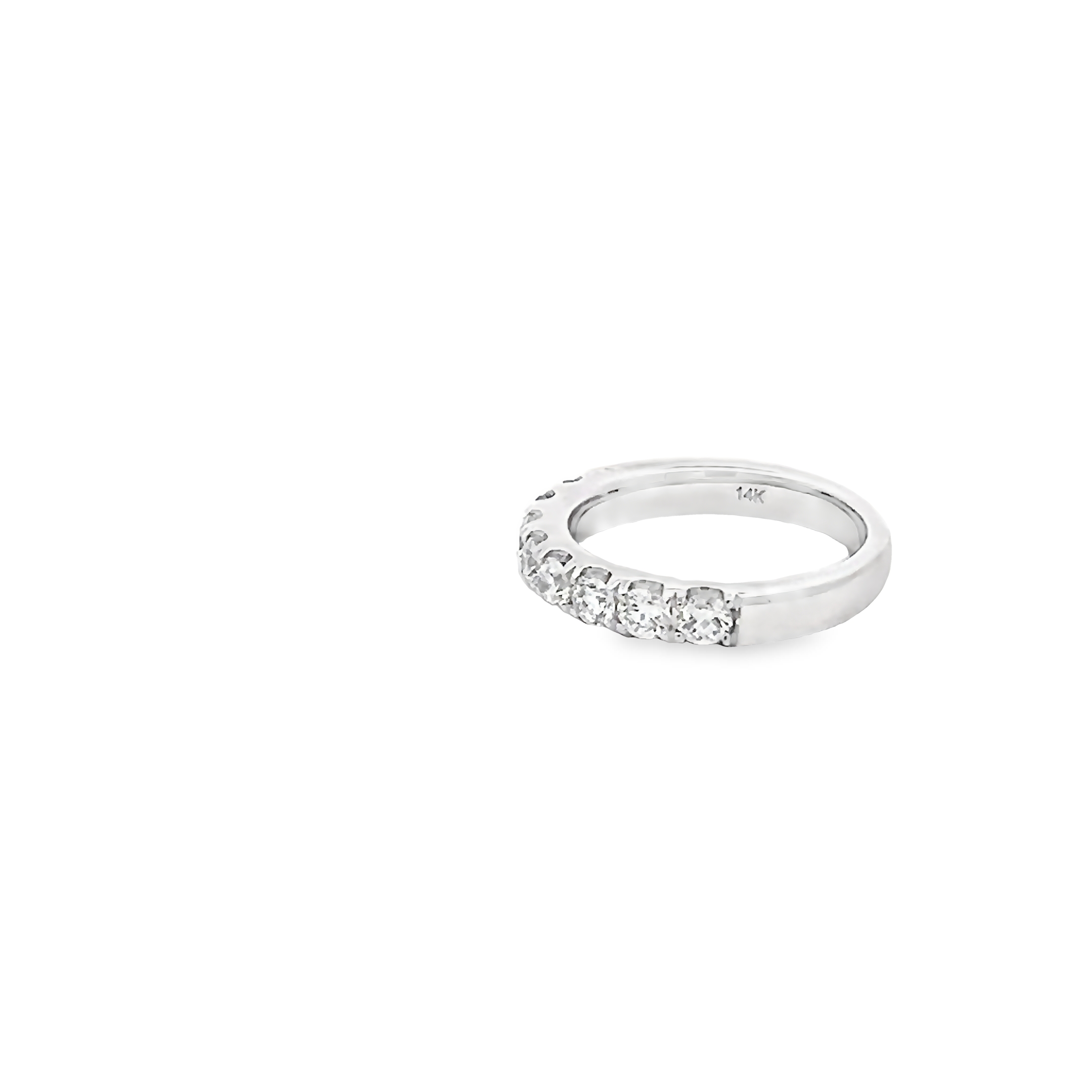 14k White Gold Diamond Wedding Band