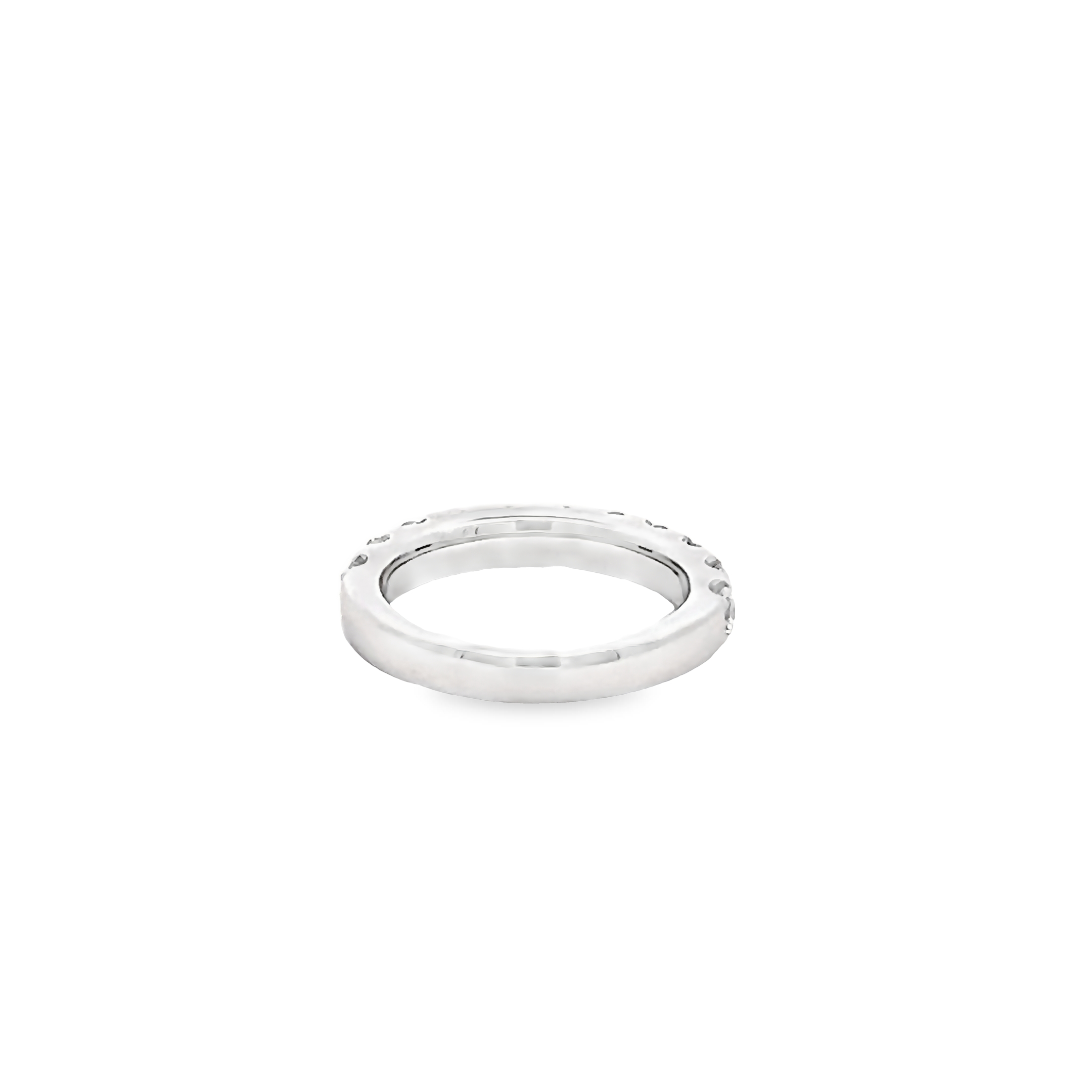 14k White Gold Diamond Wedding Band