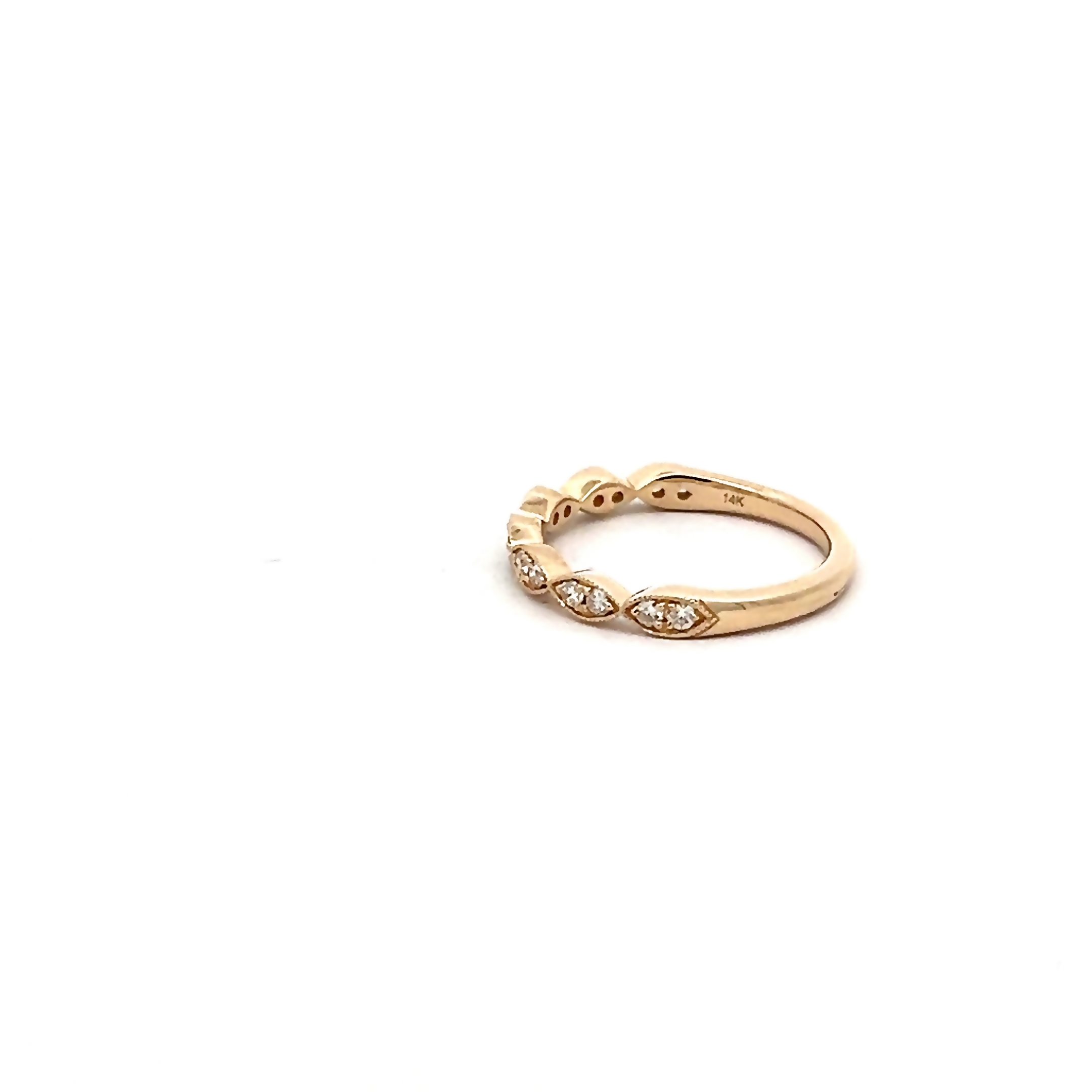 14k Yellow Gold Diamond Wedding Band