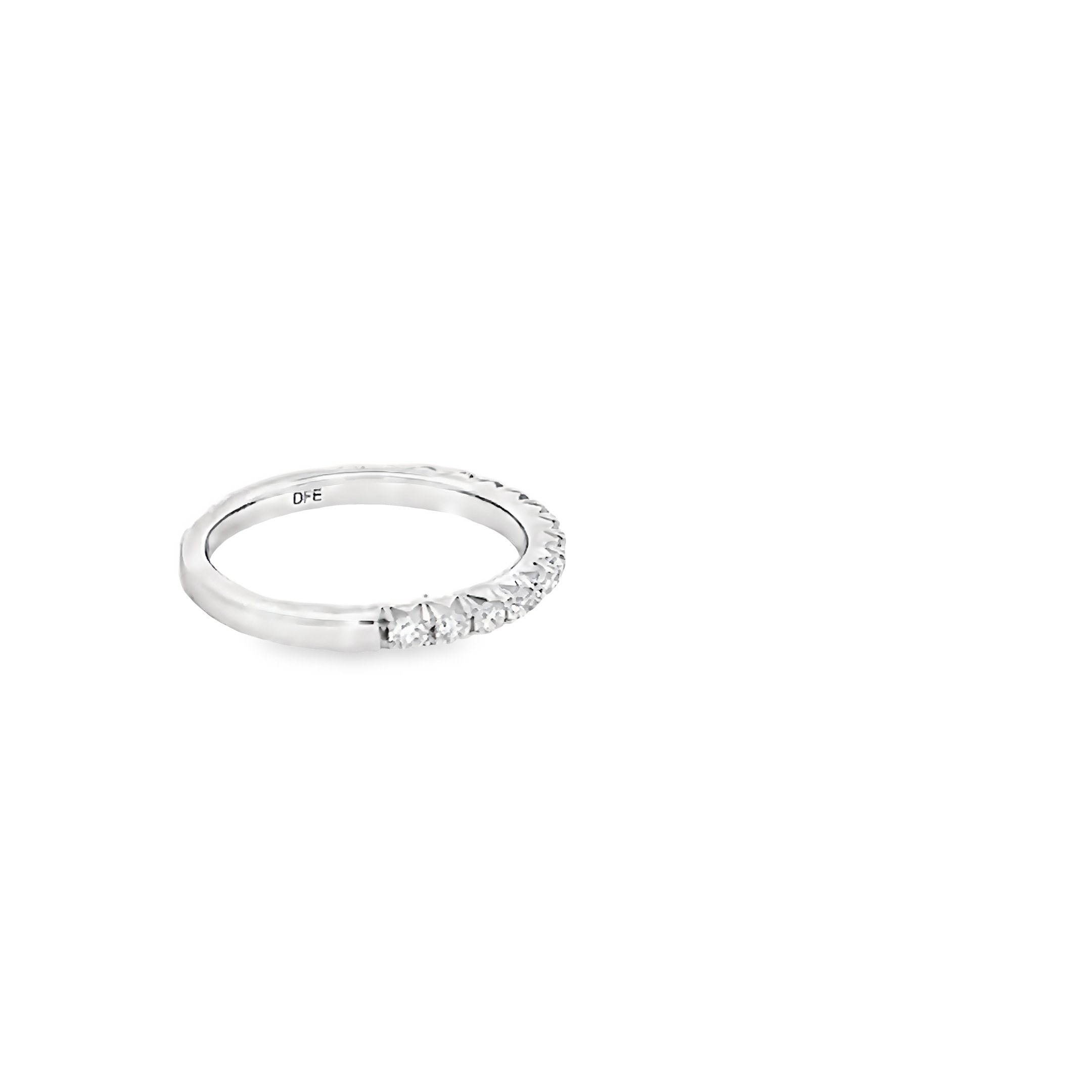 14k White Gold .50tw Diamond Wedding Band