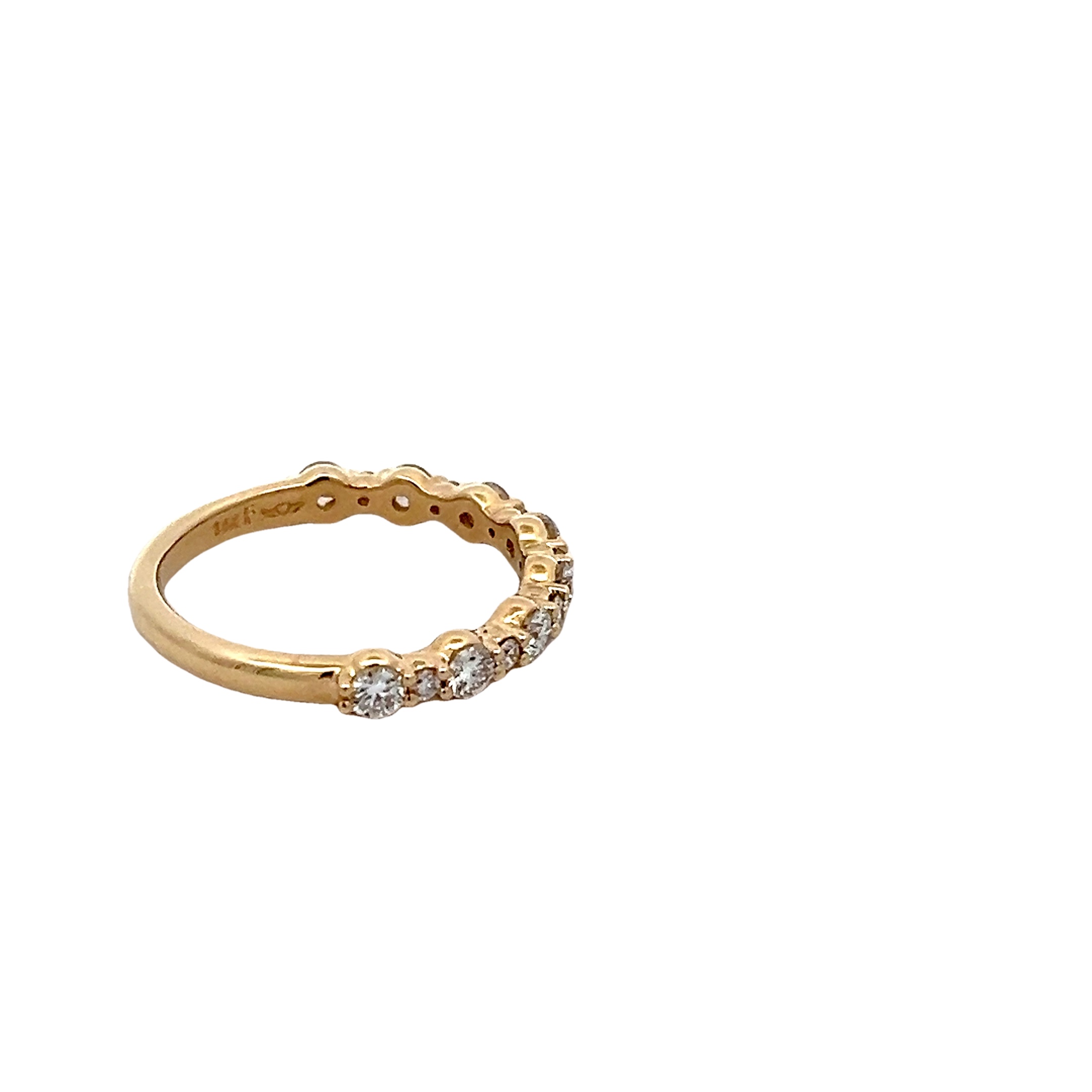 14k Yellow Gold Diamond Wedding Band