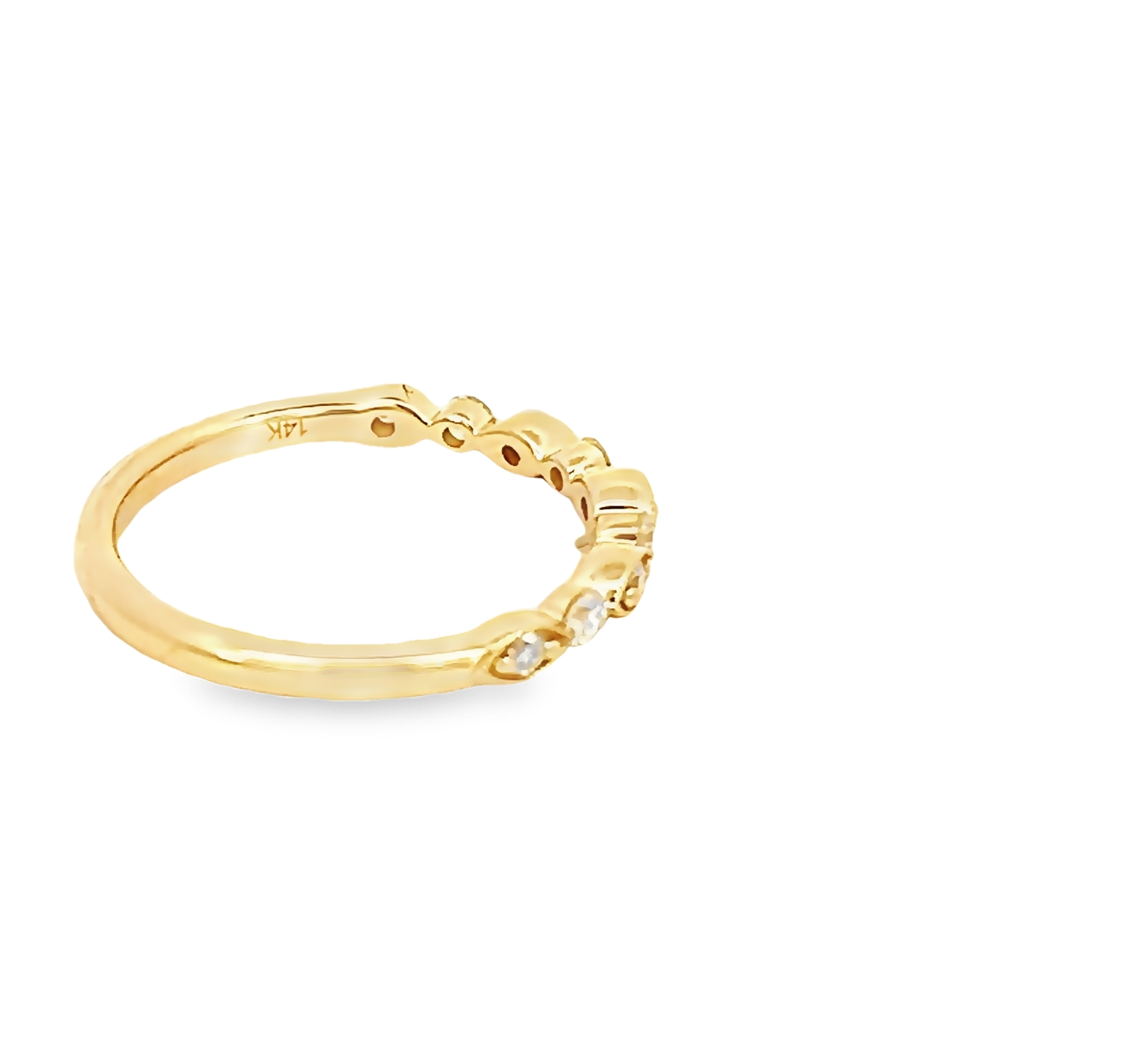 14k Yellow Gold Diamond Wedding Band