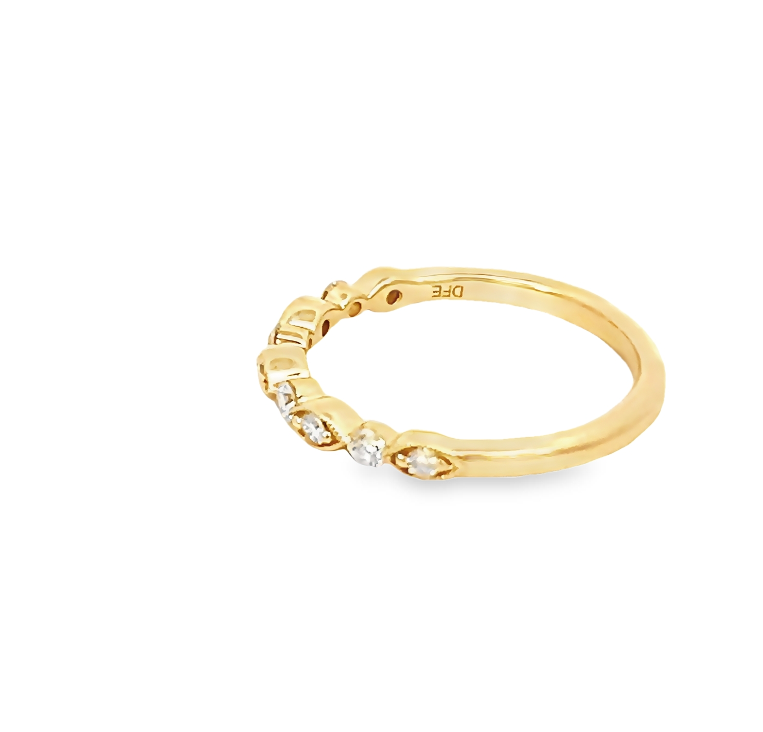 14k Yellow Gold Diamond Wedding Band