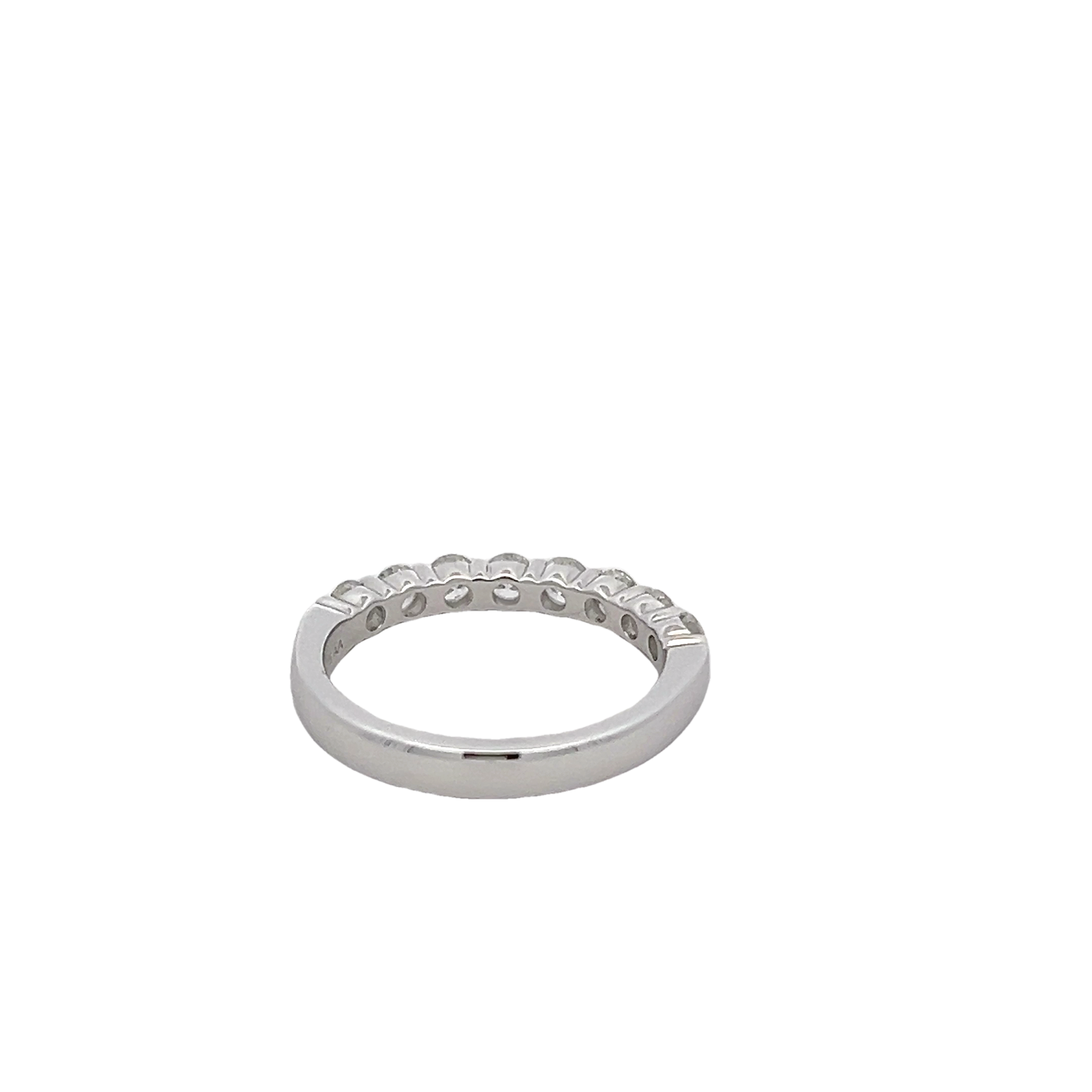 14k White Gold Diamond Wedding Band