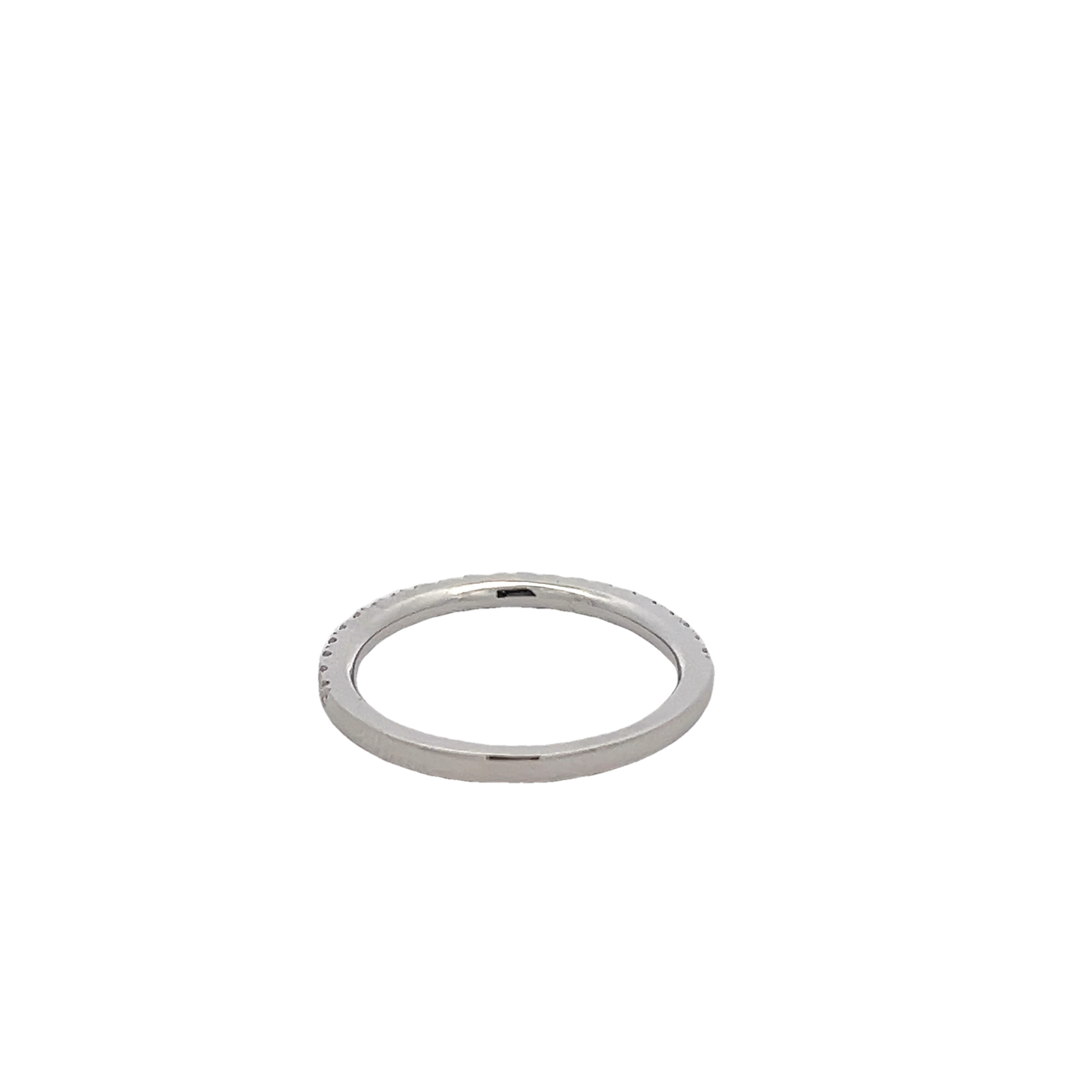 14k White Gold Diamond Wedding Band